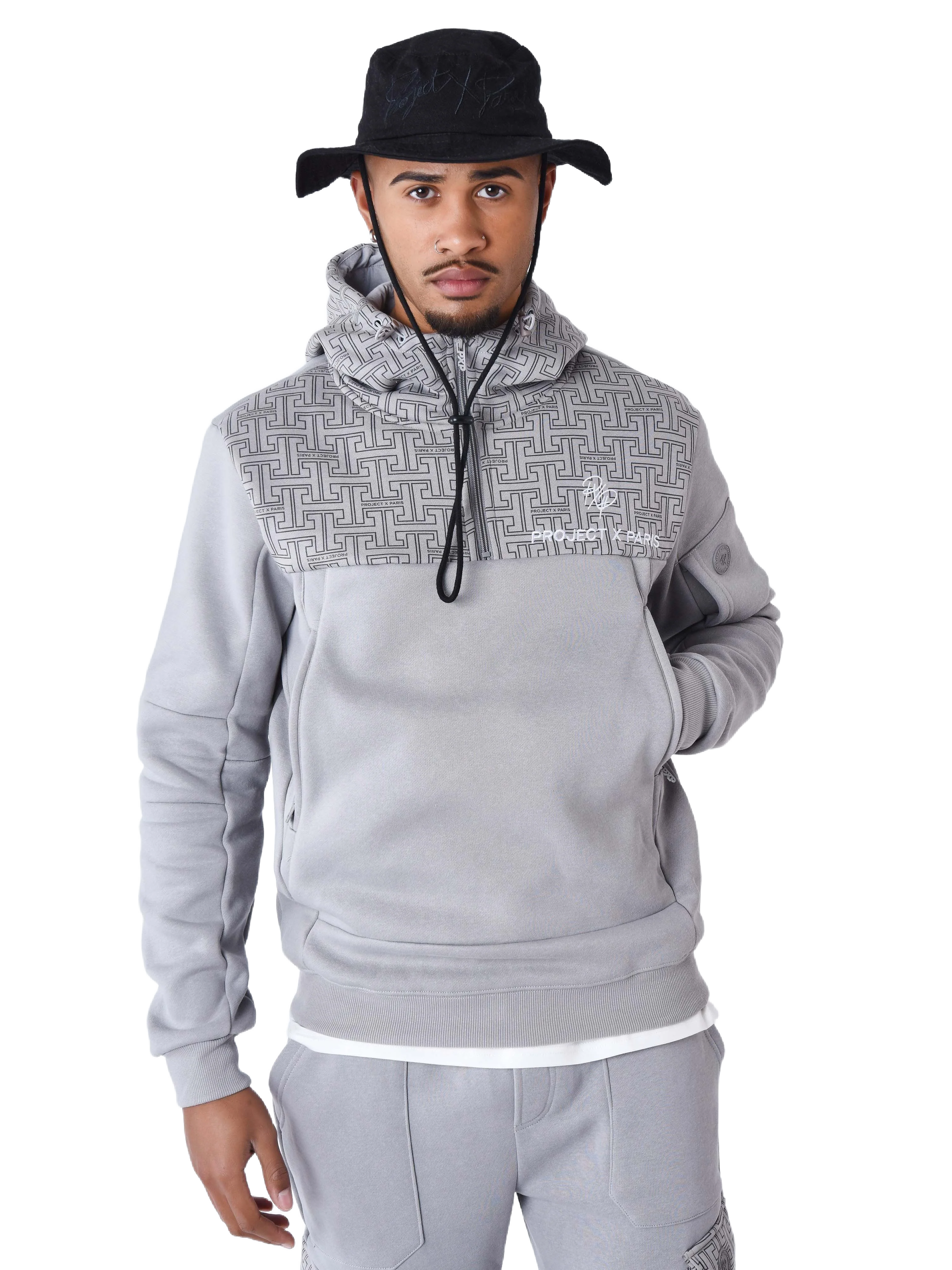 Sweat à Capuche imprimé monogramme
