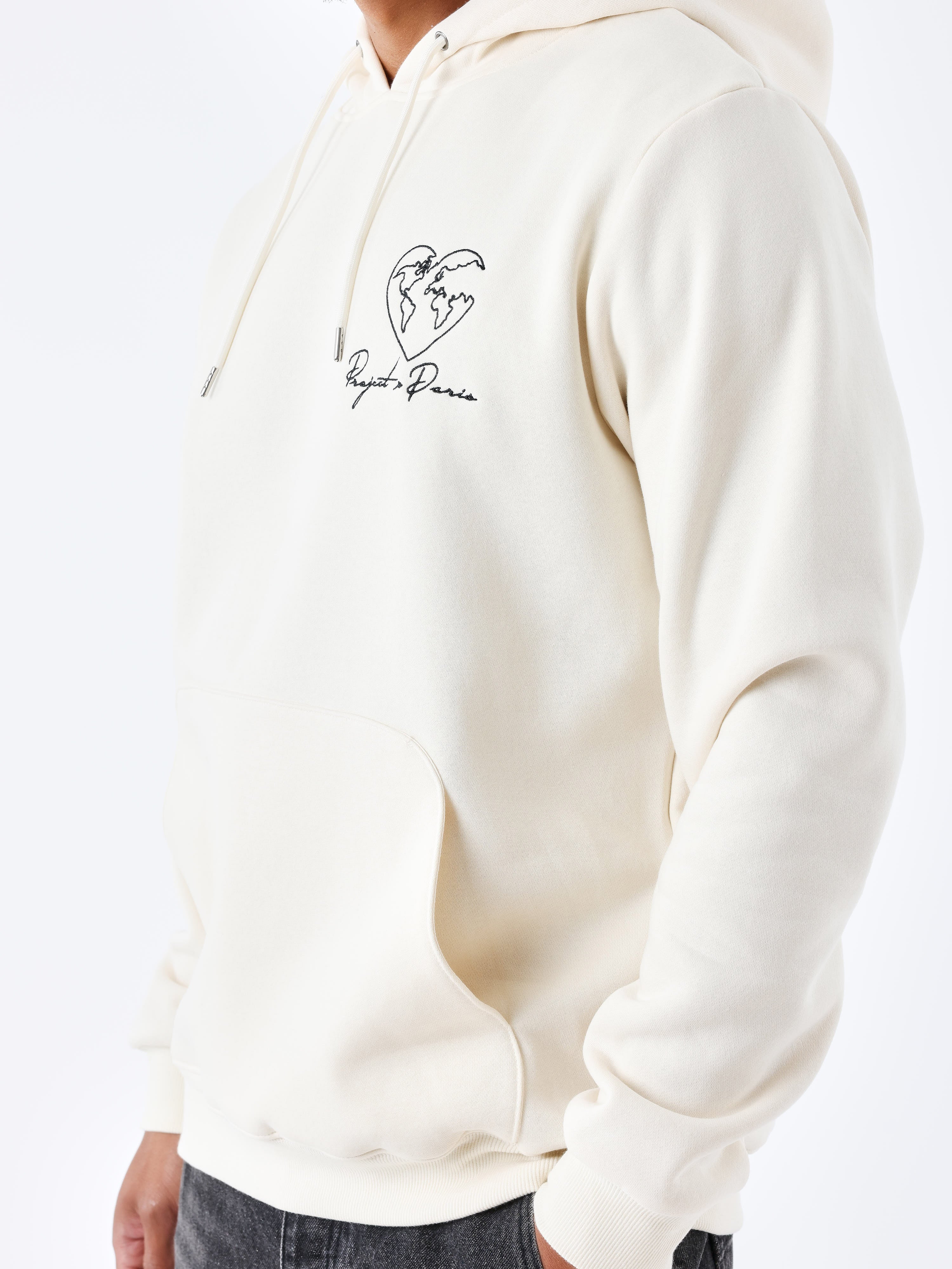 Sweat Ă Capuche motif coeurmonde - Image 4