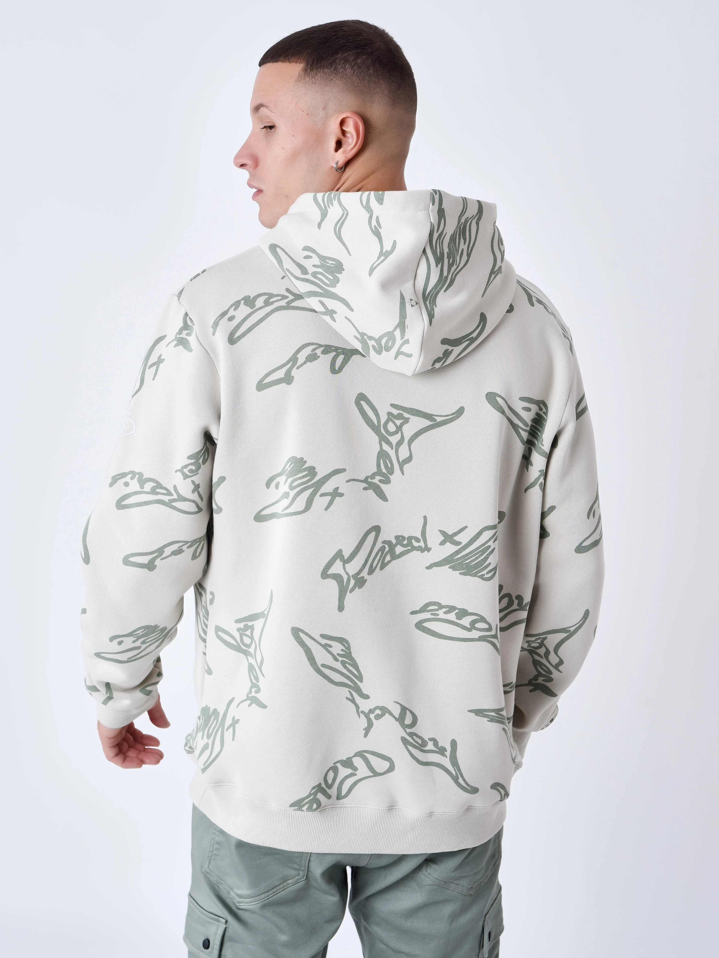 Sweat Ă Capuche motif Signature fluide - Image 2