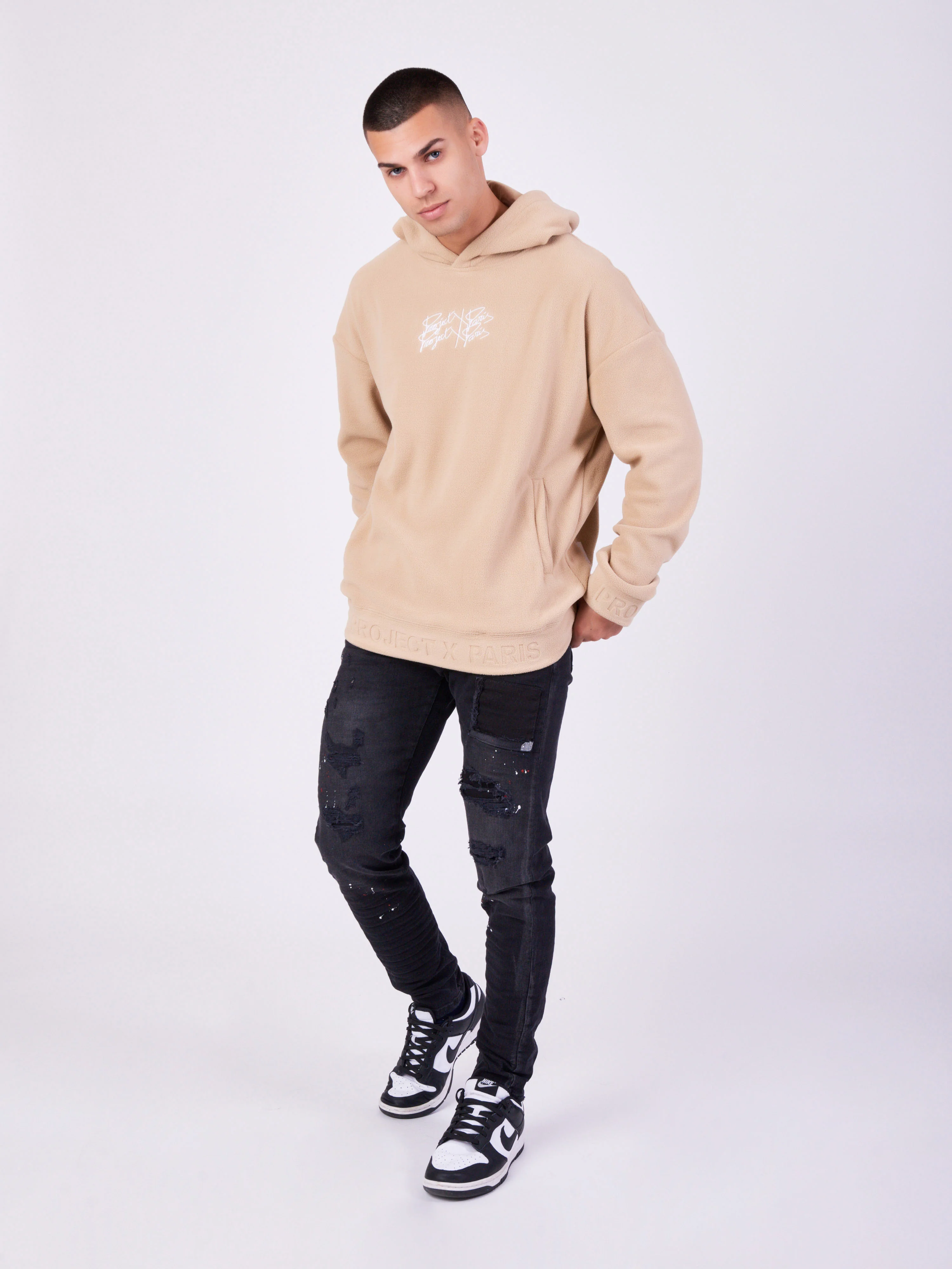 Sweat Ă Capuche polaire double logo - Image 2