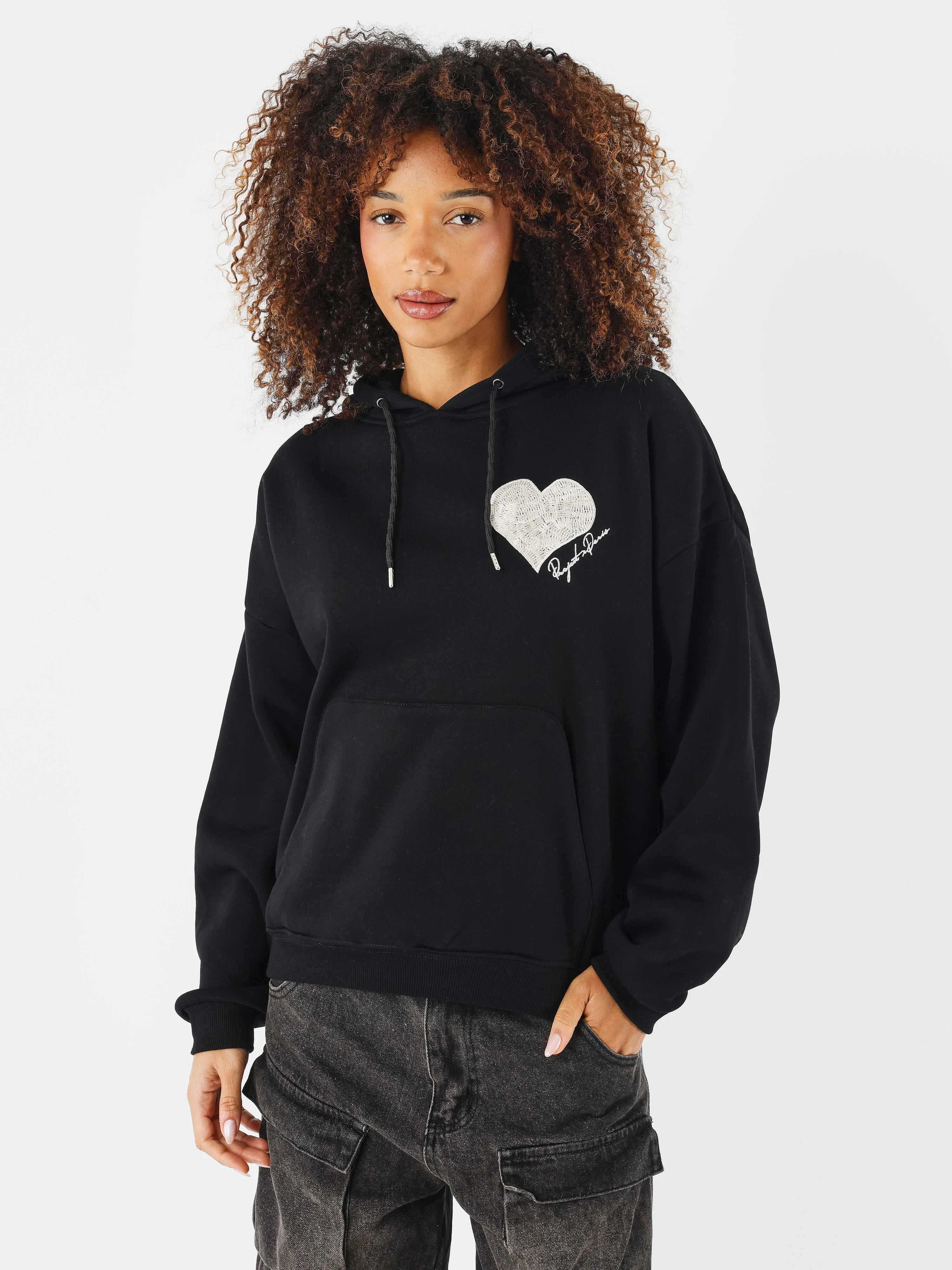 Sweat Ă capuche wicker heart