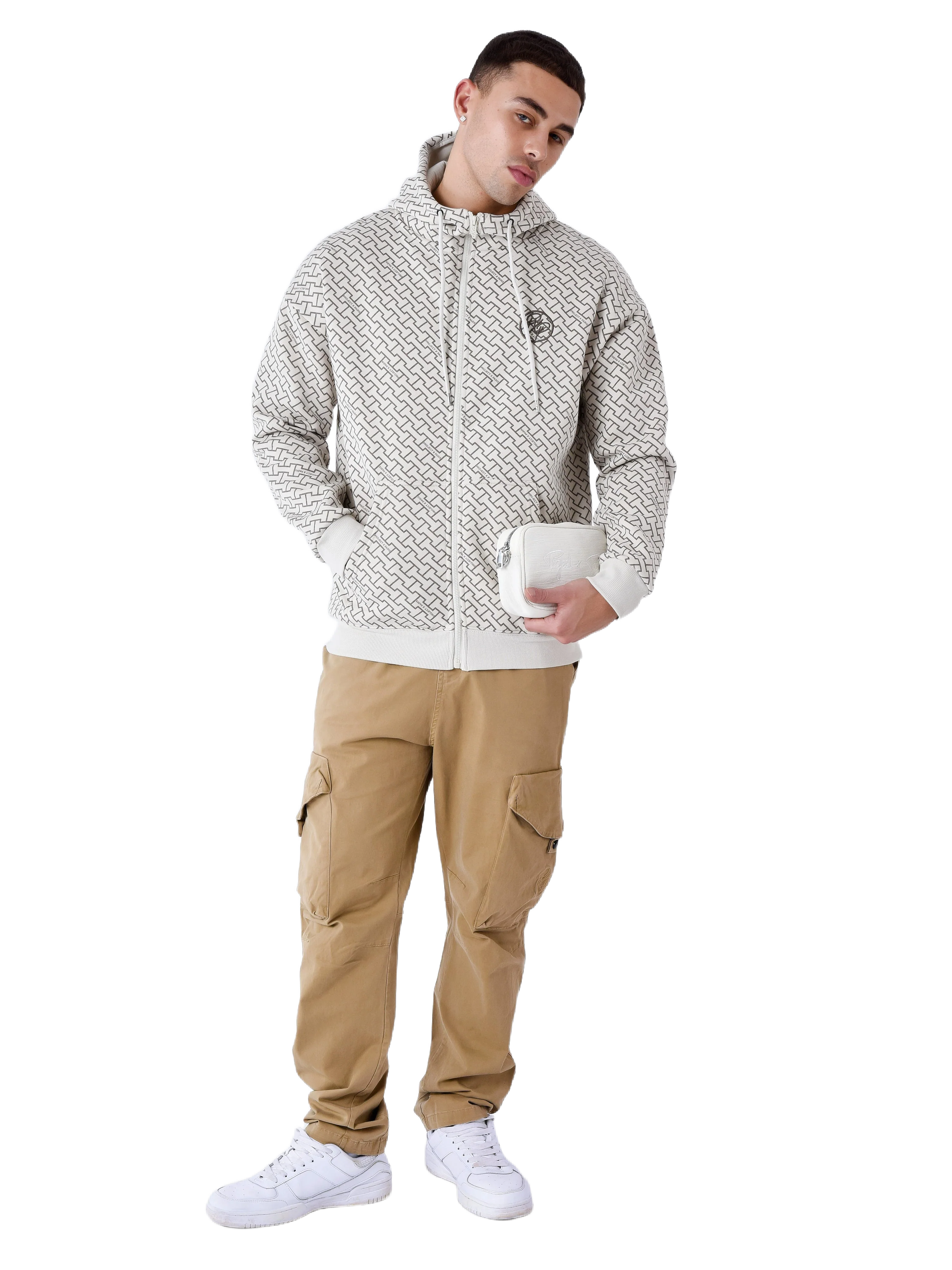 Sweat à Capuche zippé imprimé monogramme - Image 3
