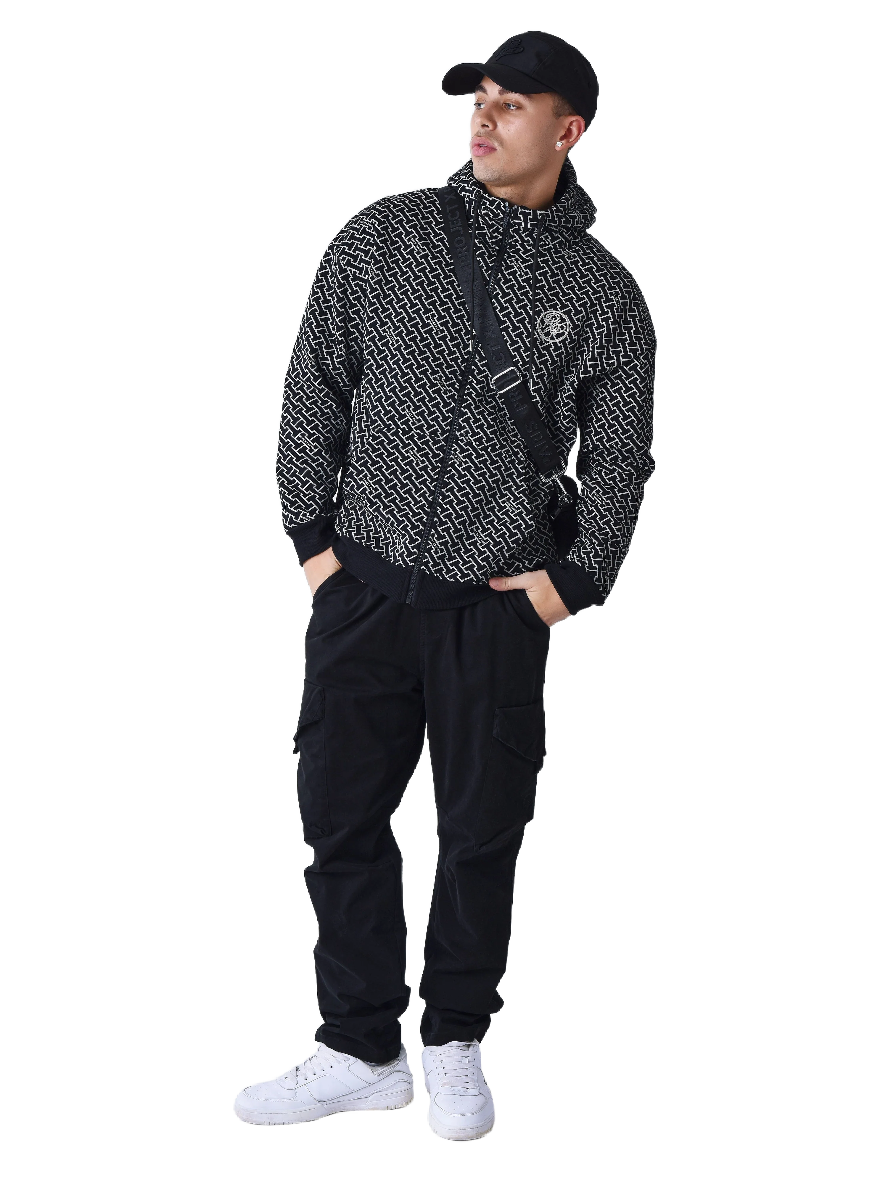 Sweat à Capuche zippé imprimé monogramme - Image 3