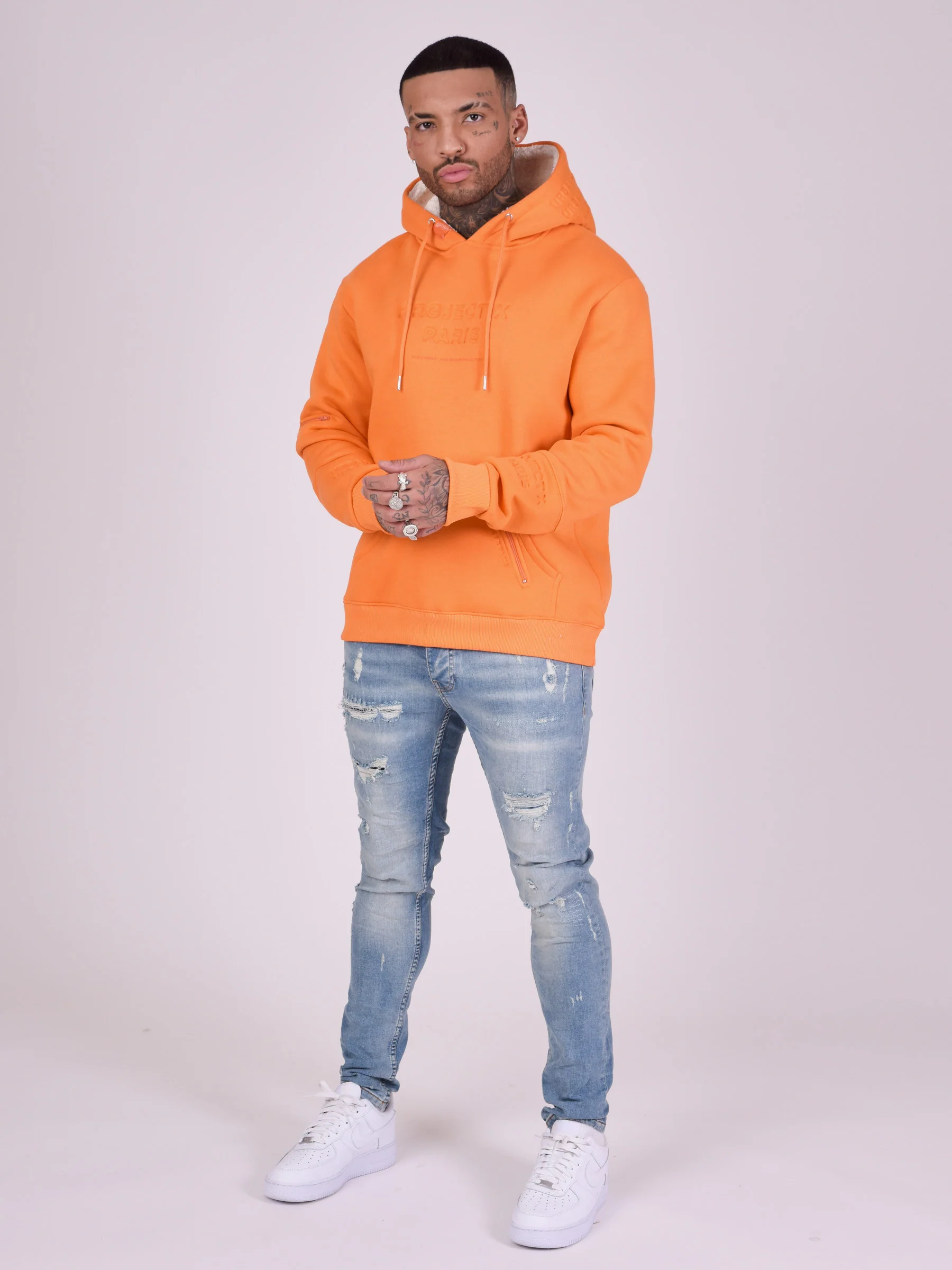 Sweat capuche logo relief négatif - Image 3