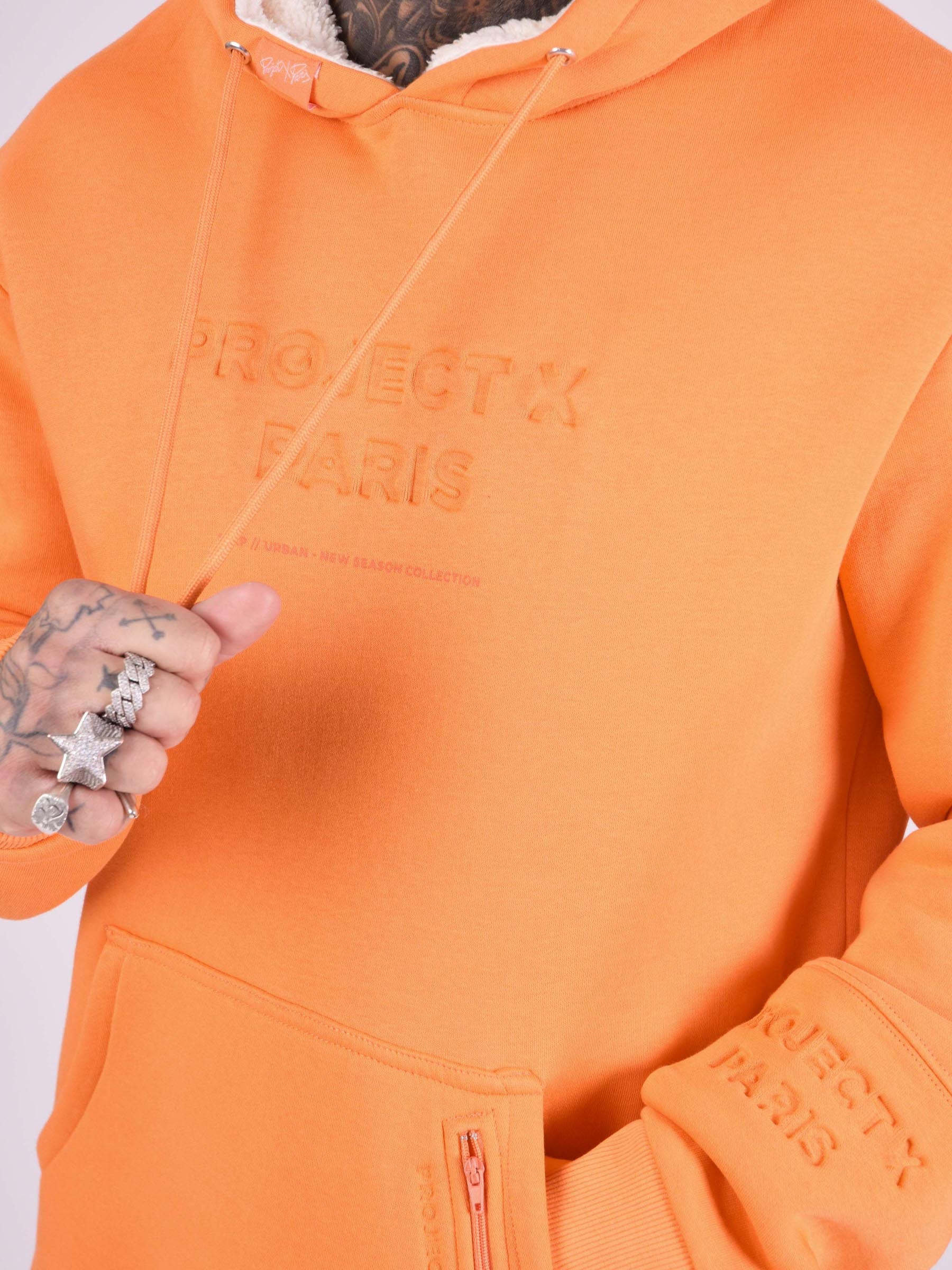 Sweat capuche logo relief négatif - Image 6