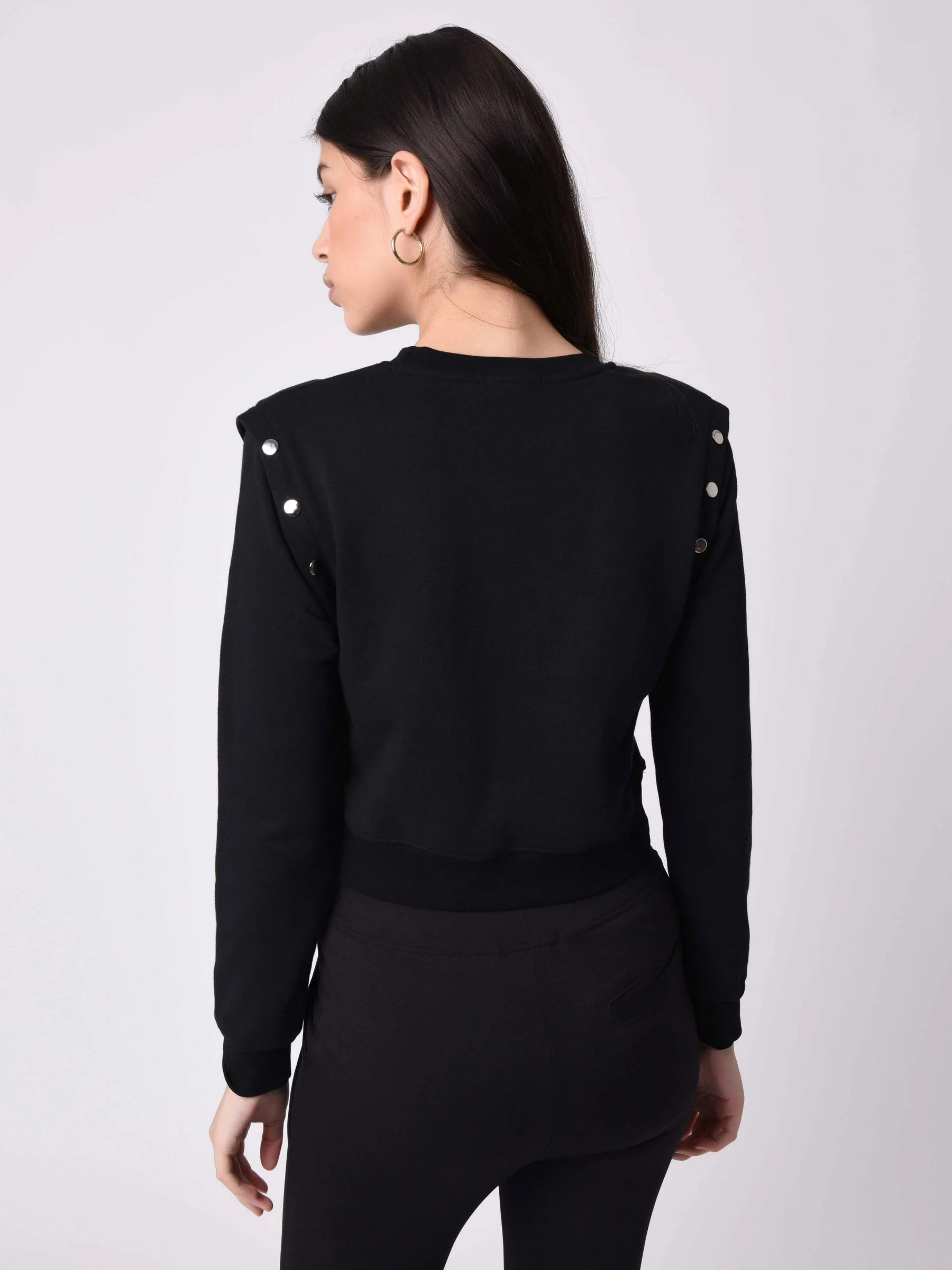 Sweat col rond bouton metal - Image 3