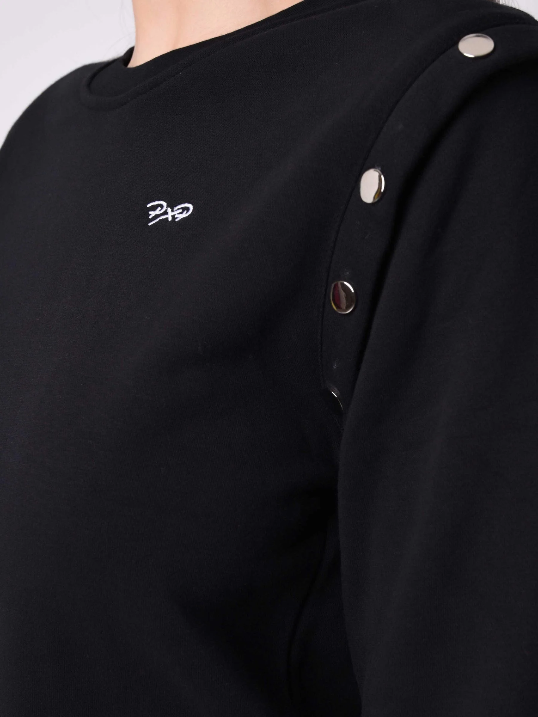 Sweat col rond bouton metal - Image 4