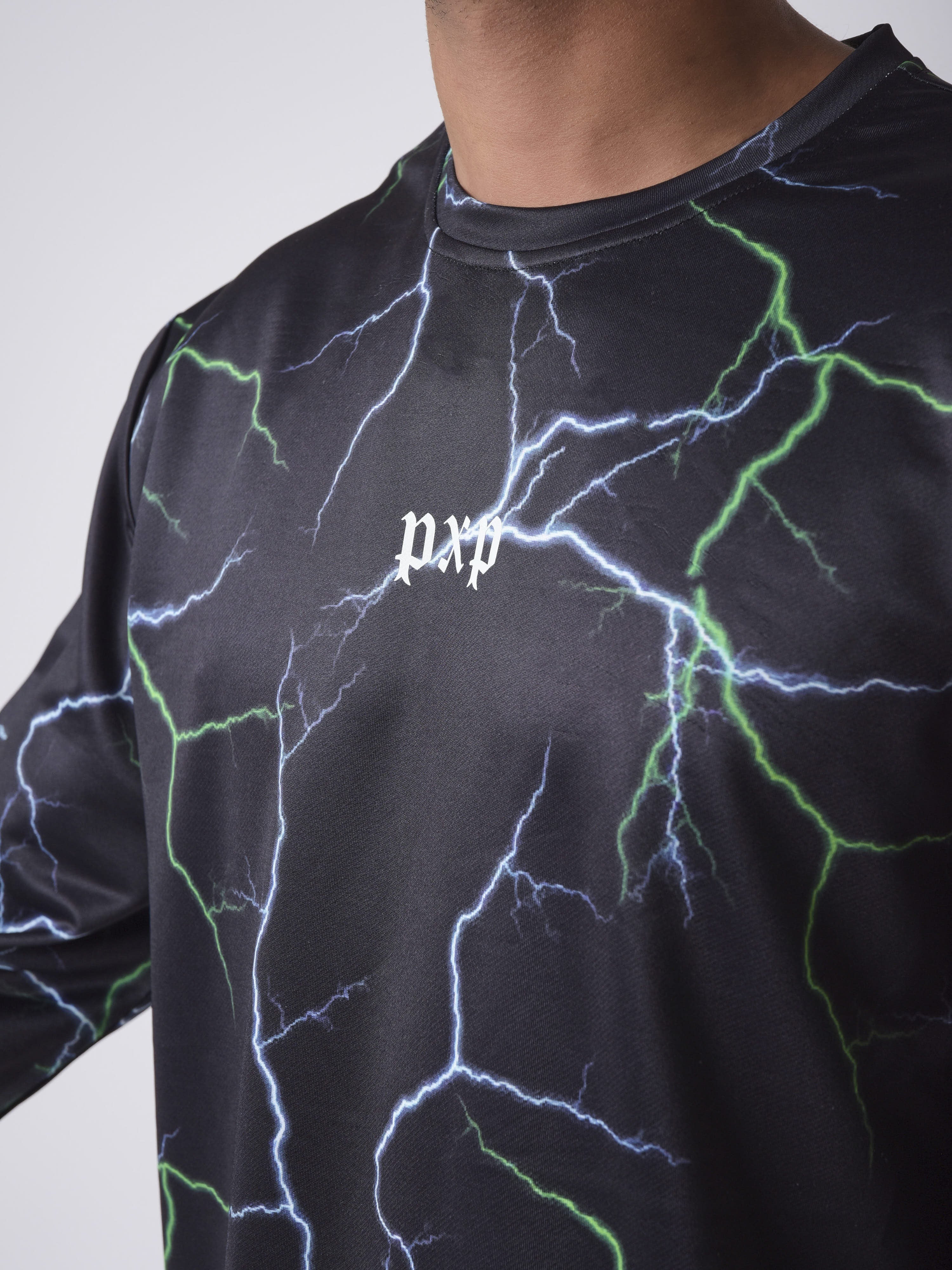 Sweat col rond motif eclair foudre - Image 5