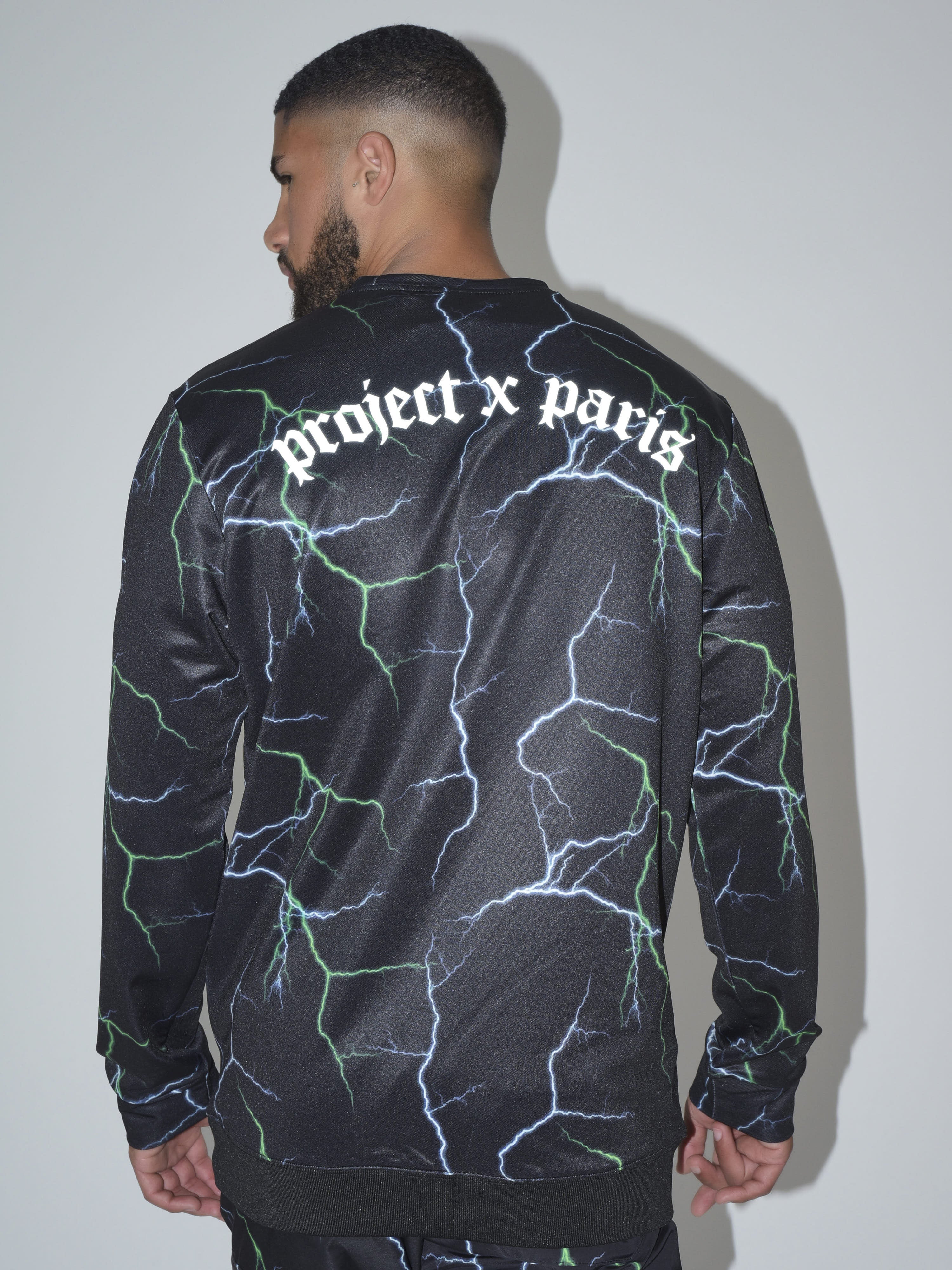 Sweat col rond motif eclair foudre - Image 7