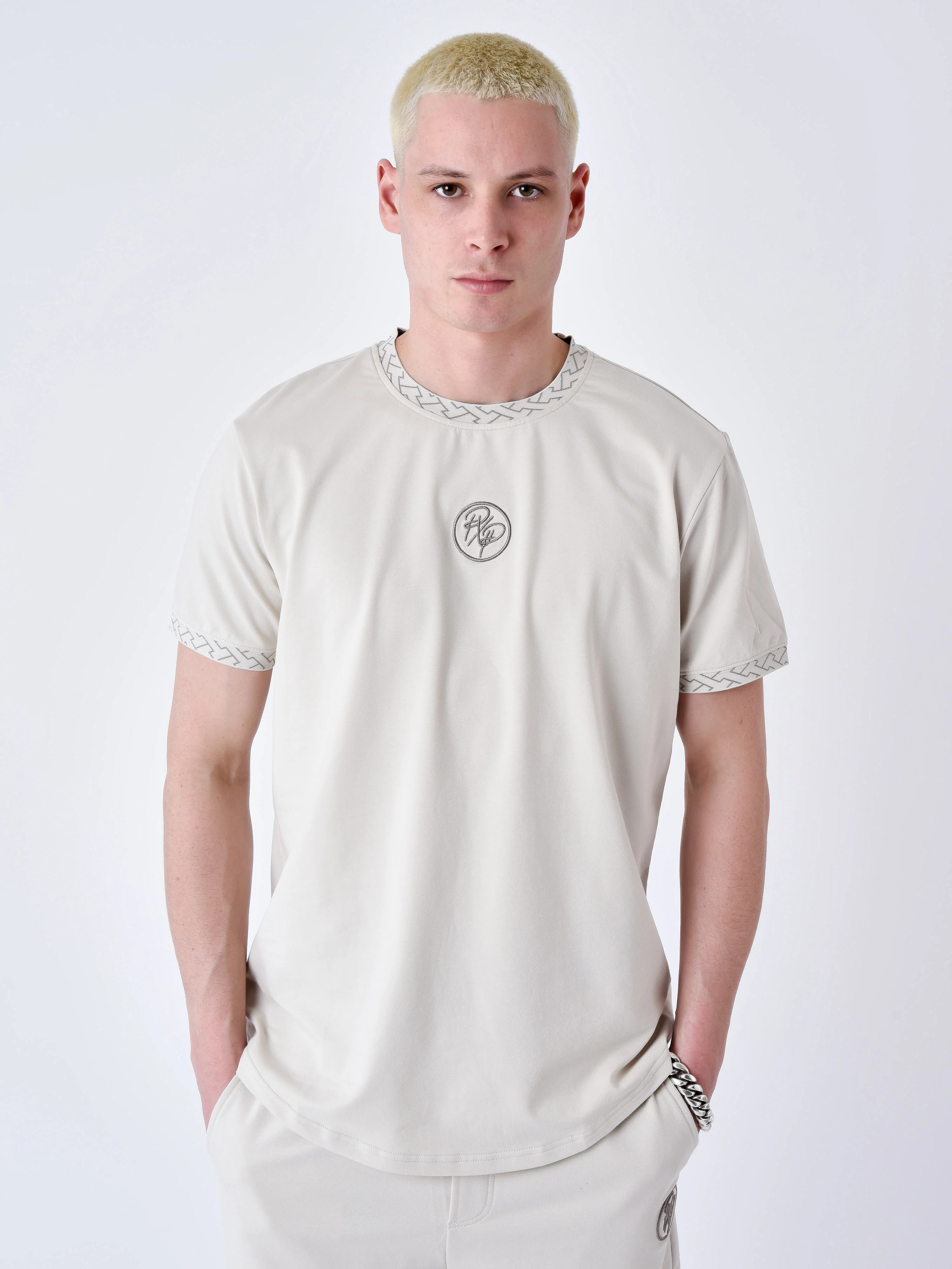 T-shirt à détails tissé labyrinthe