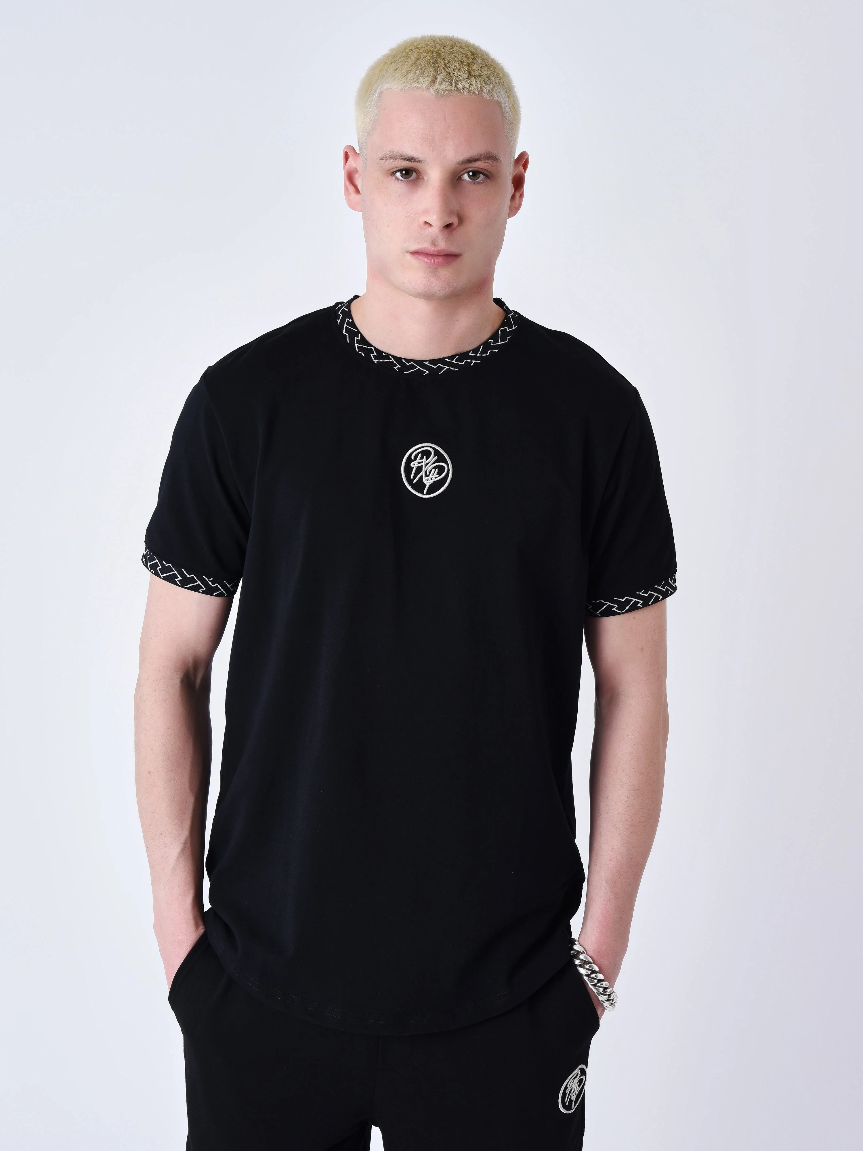 T-shirt à détails tissé labyrinthe