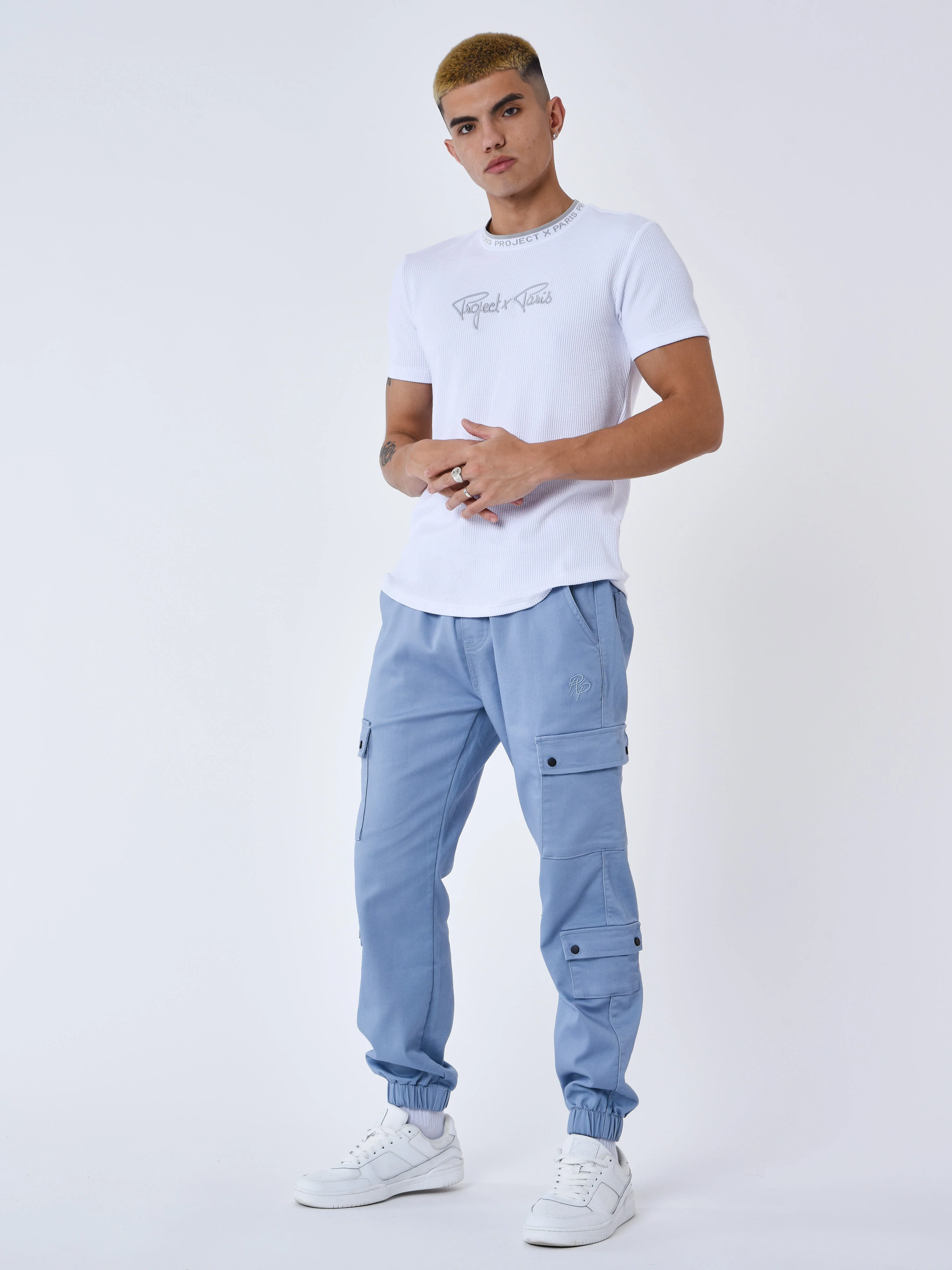 Cargo multi-poches avec serrage élastique