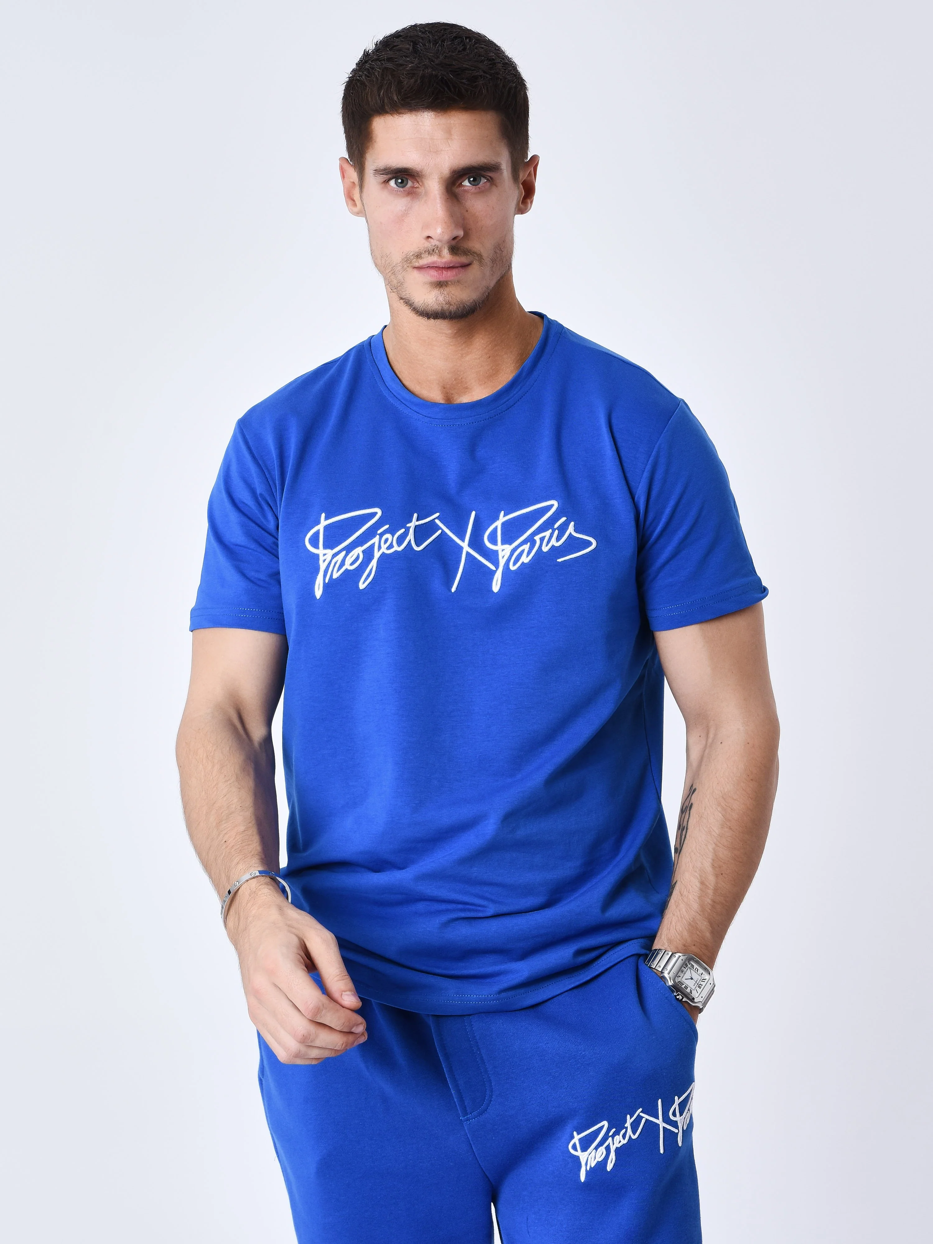T-shirt basic full logo broderie