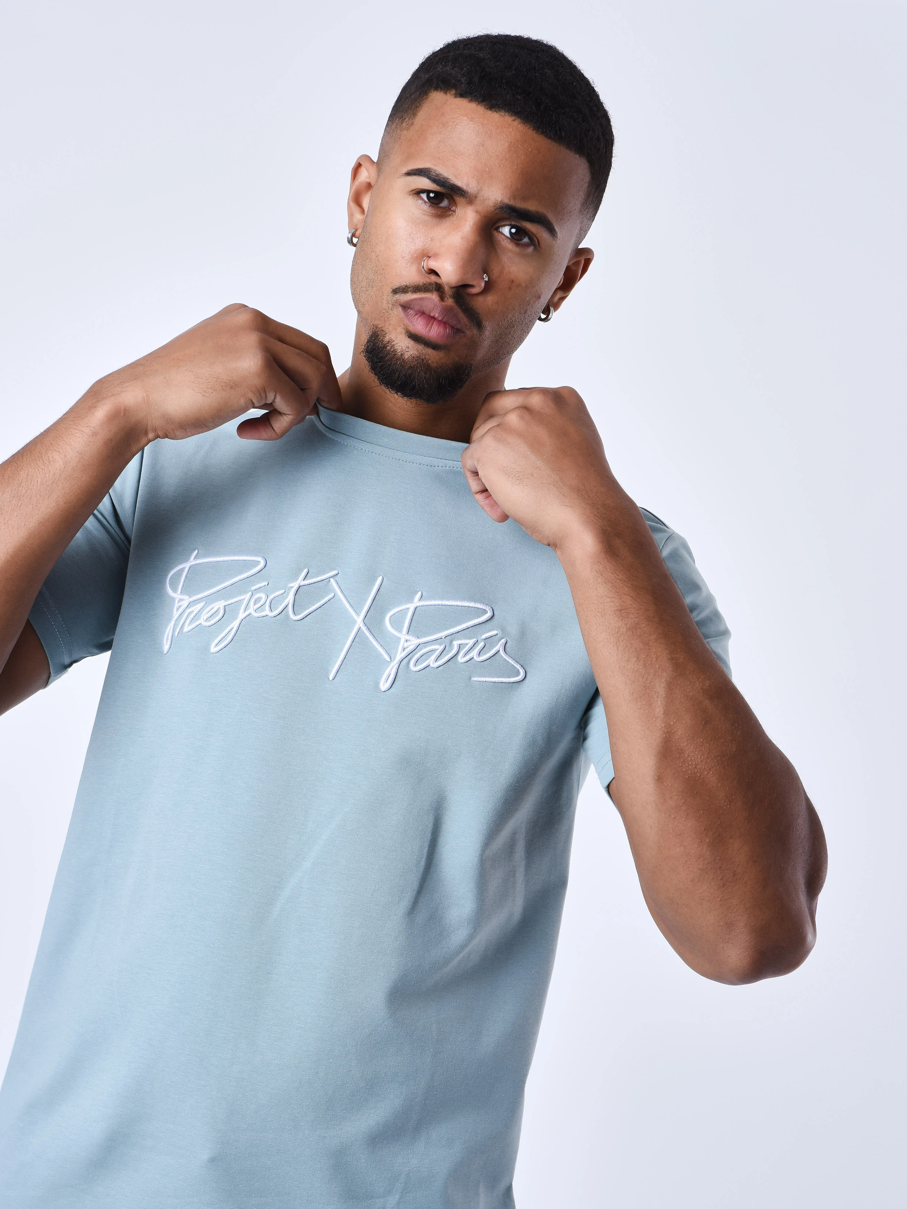 T-shirt basic full logo broderie