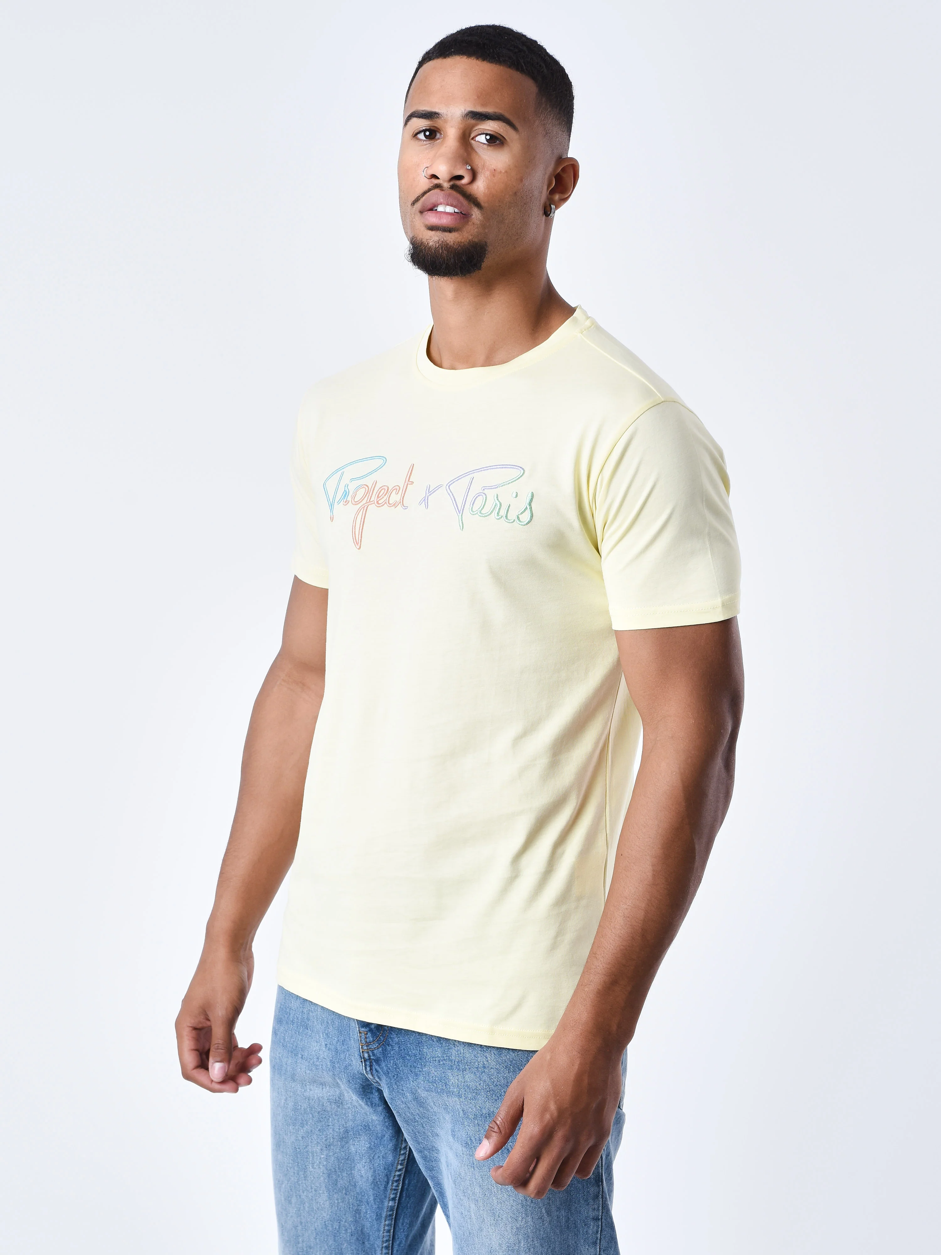 T-shirt Signature logo arc-en-ciel broderie - Image 2