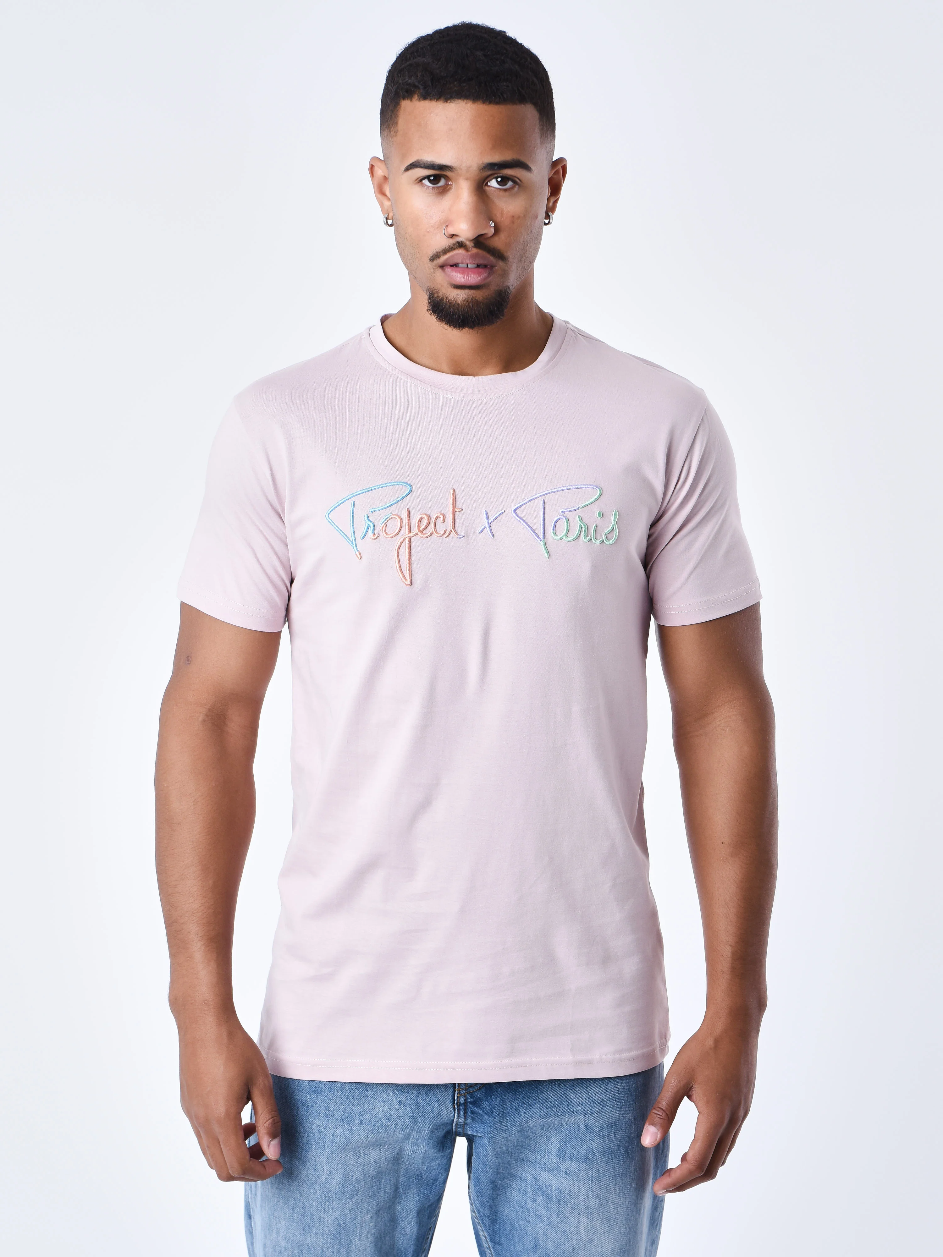T-shirt Signature logo arc-en-ciel broderie - Image 2