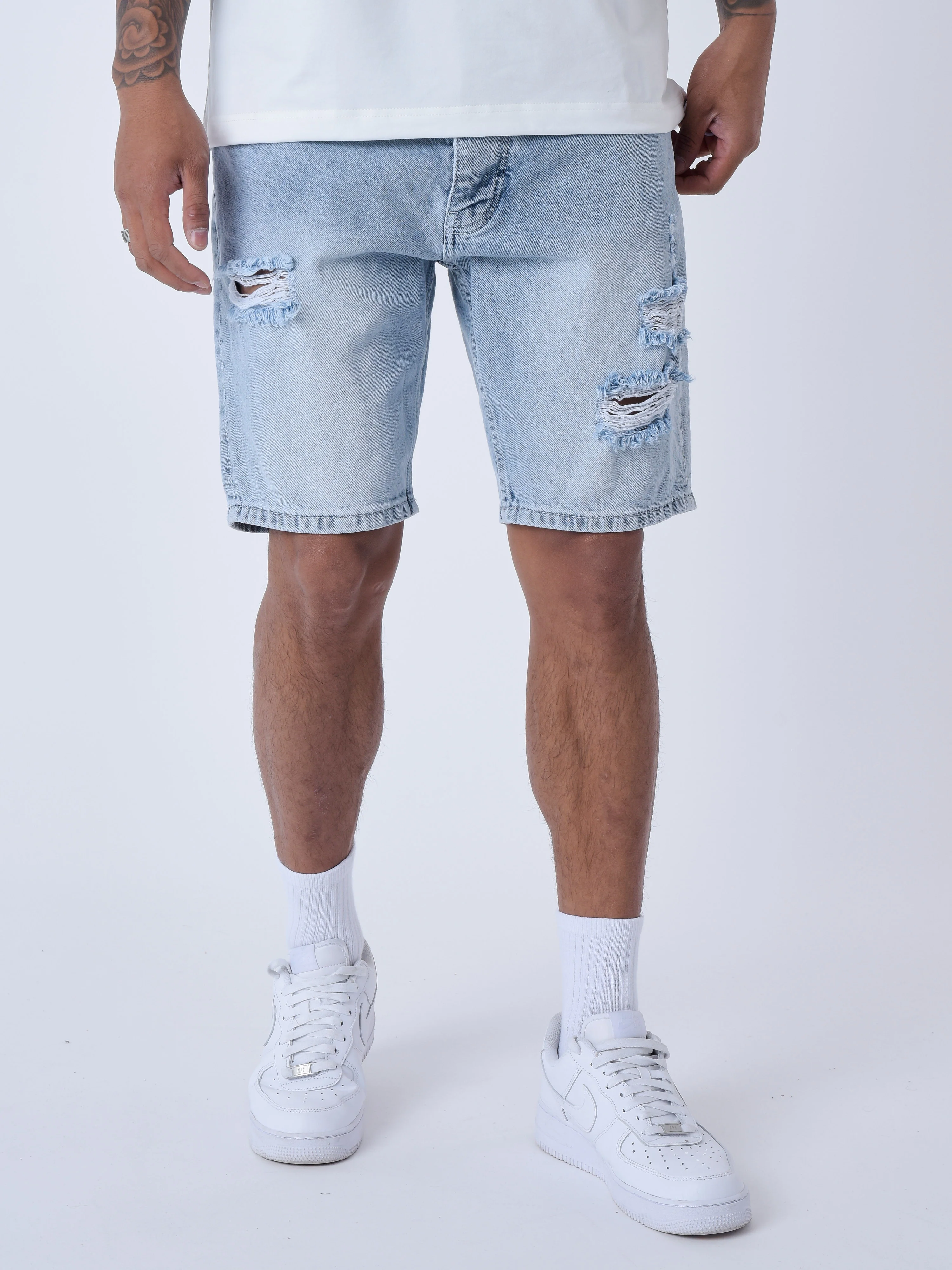 Short en jean effet déchiré - Image 2