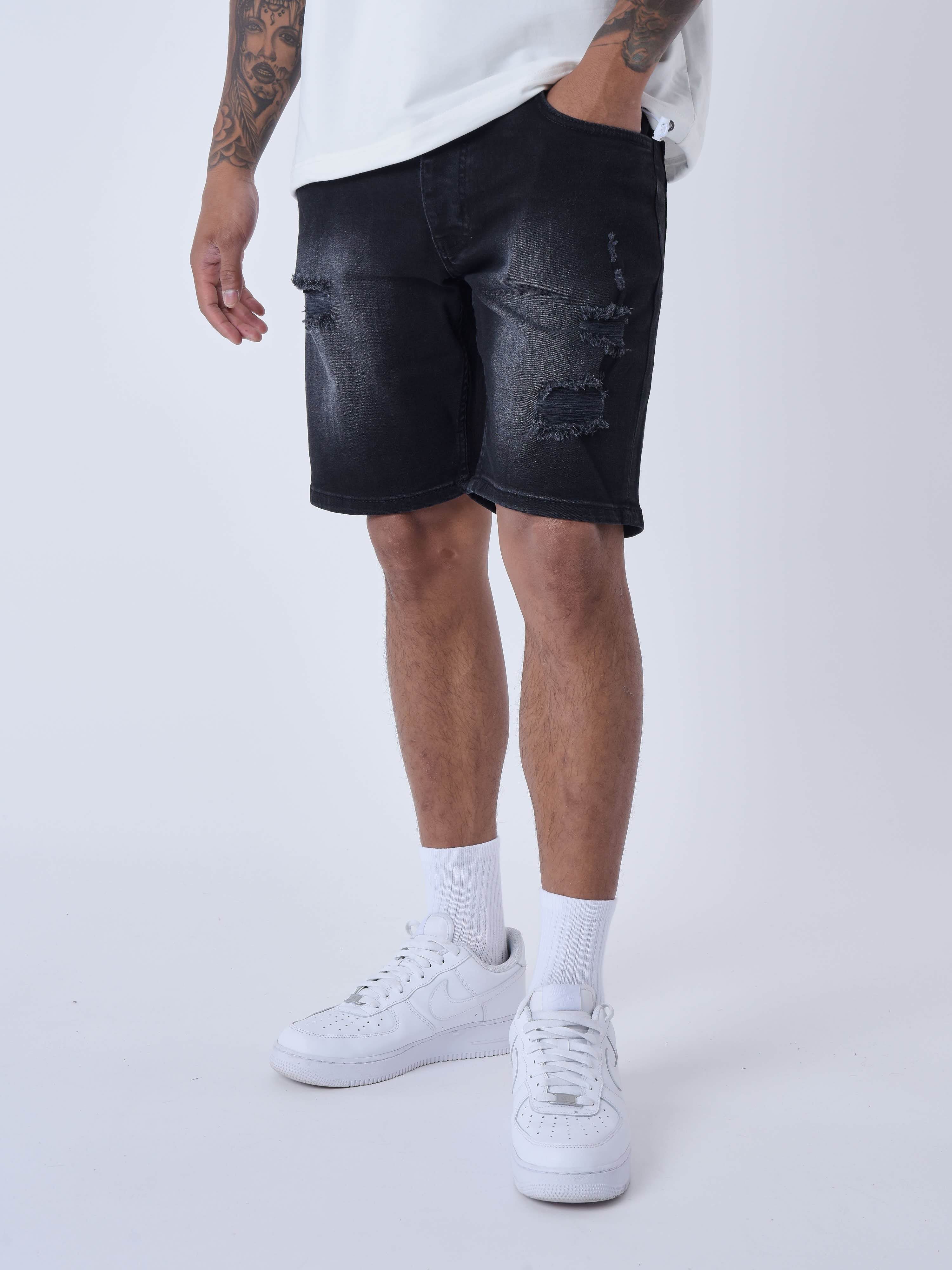 Short en jean effet déchiré - Image 2