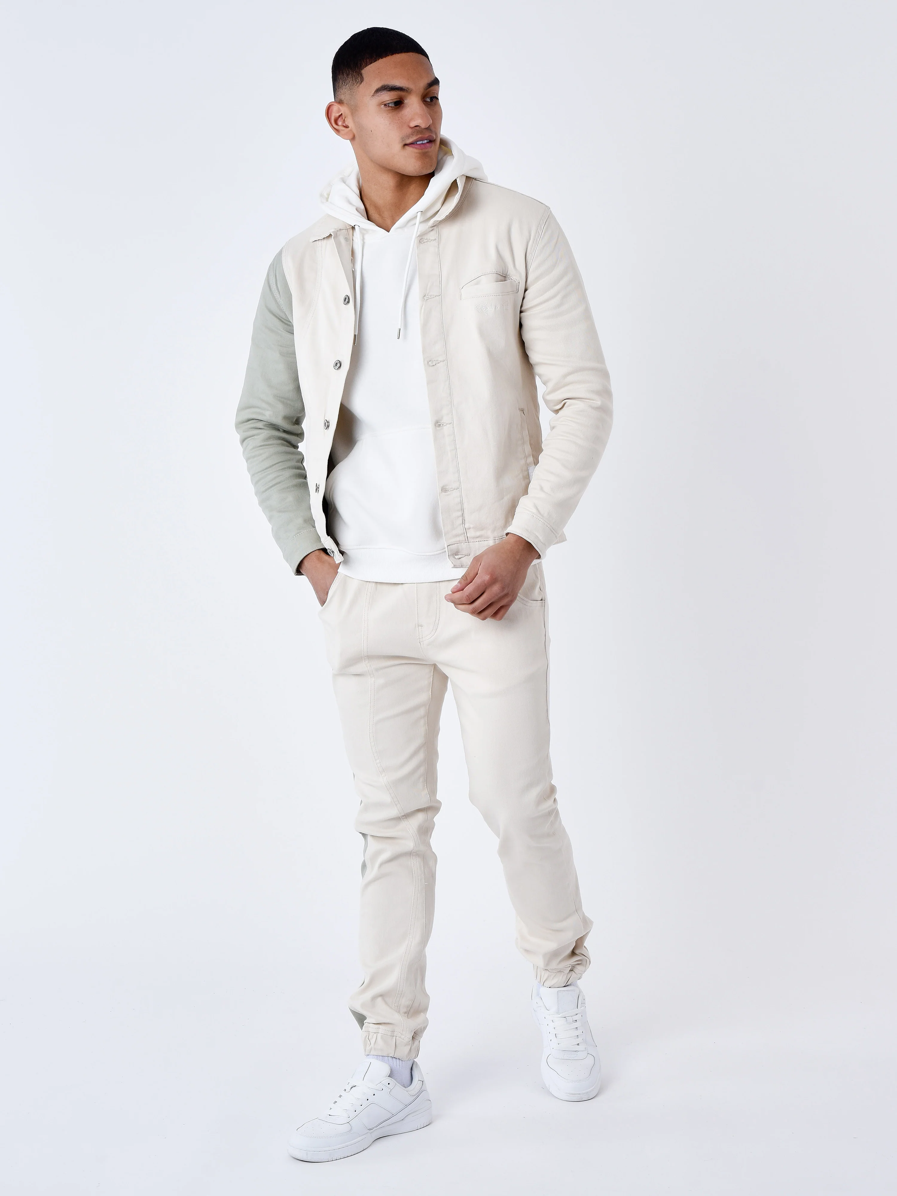 Veste denim bicolore - Image 3