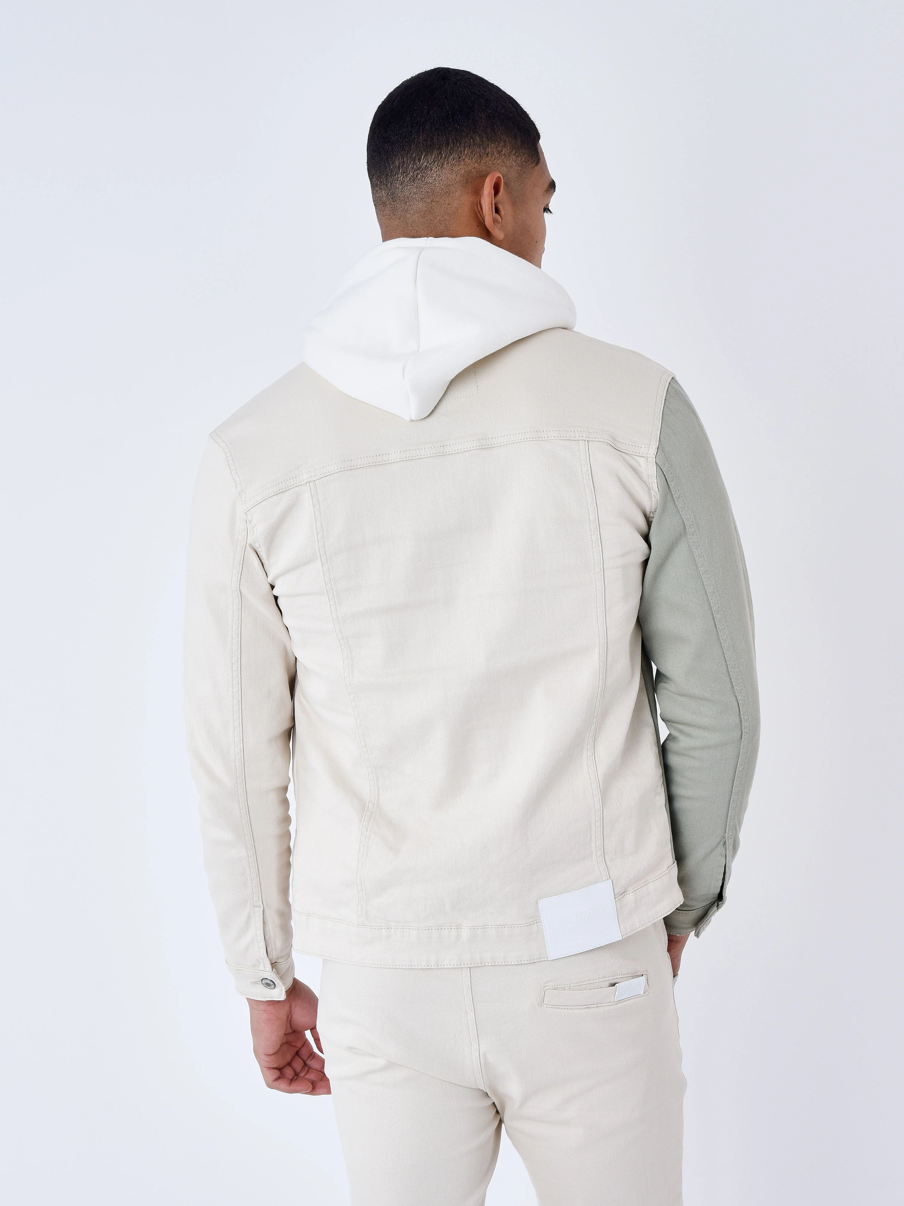Veste denim bicolore - Image 5
