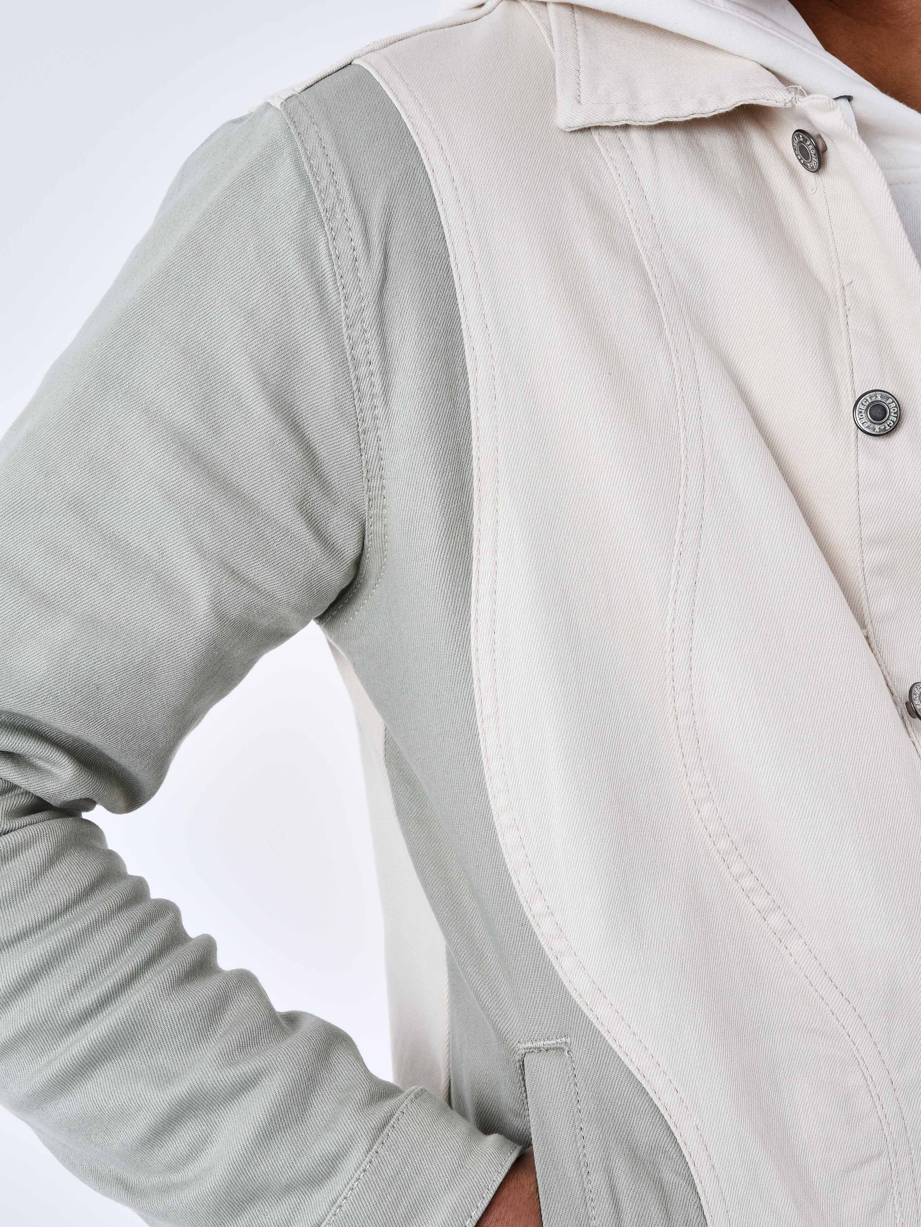 Veste denim bicolore - Image 9