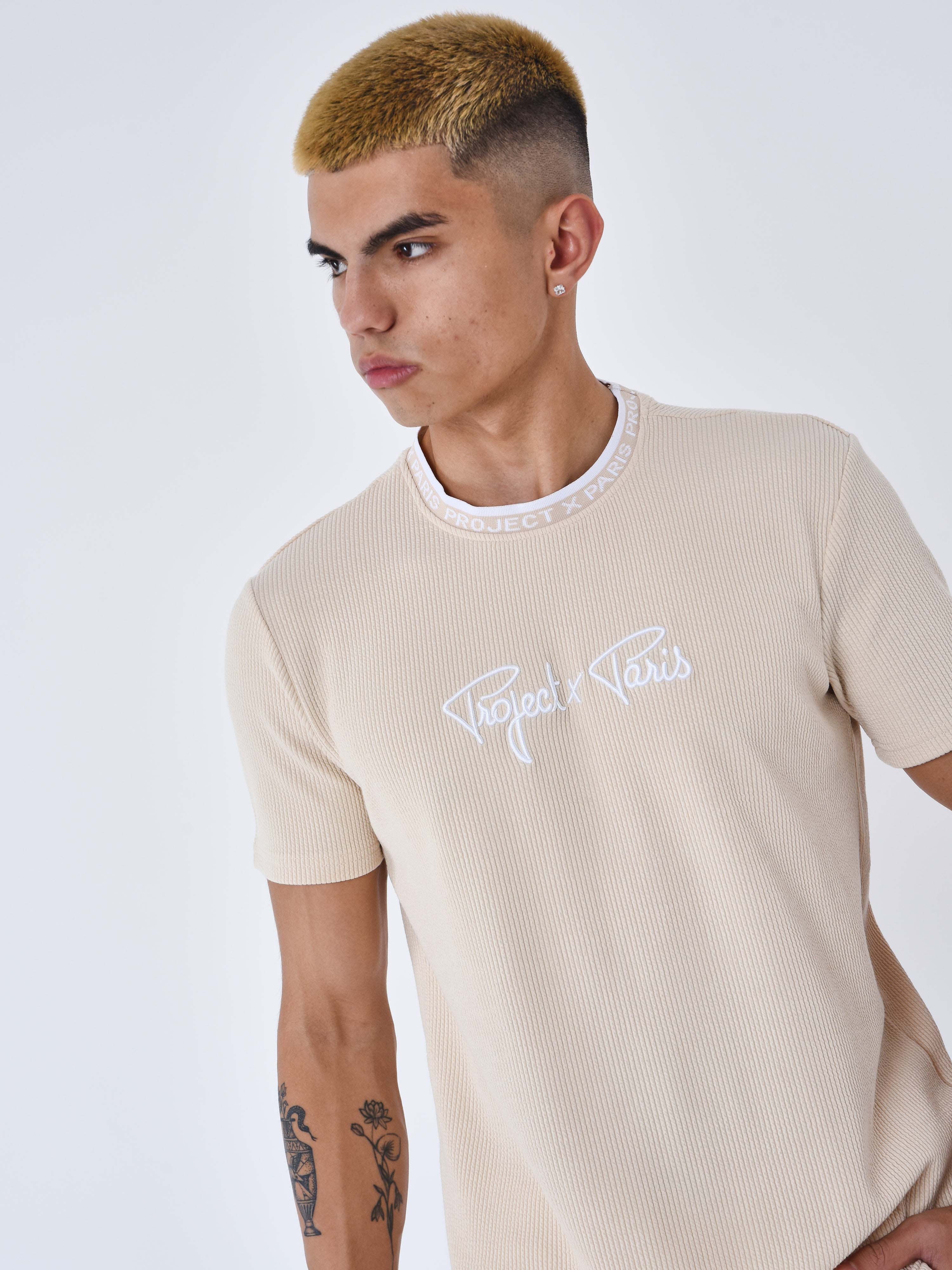 T-shirt texturé brodé - Image 3