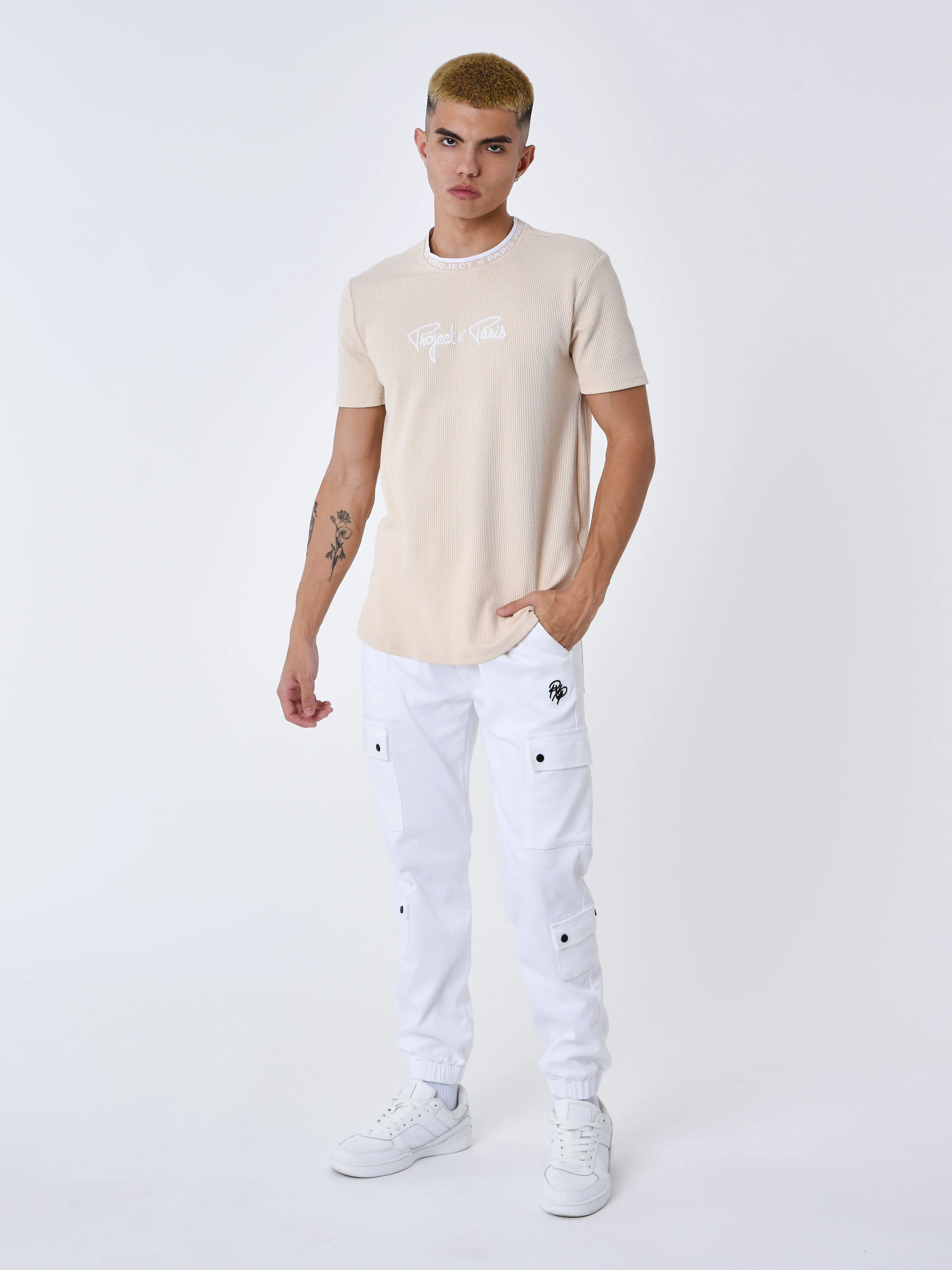 T-shirt texturé brodé - Image 4