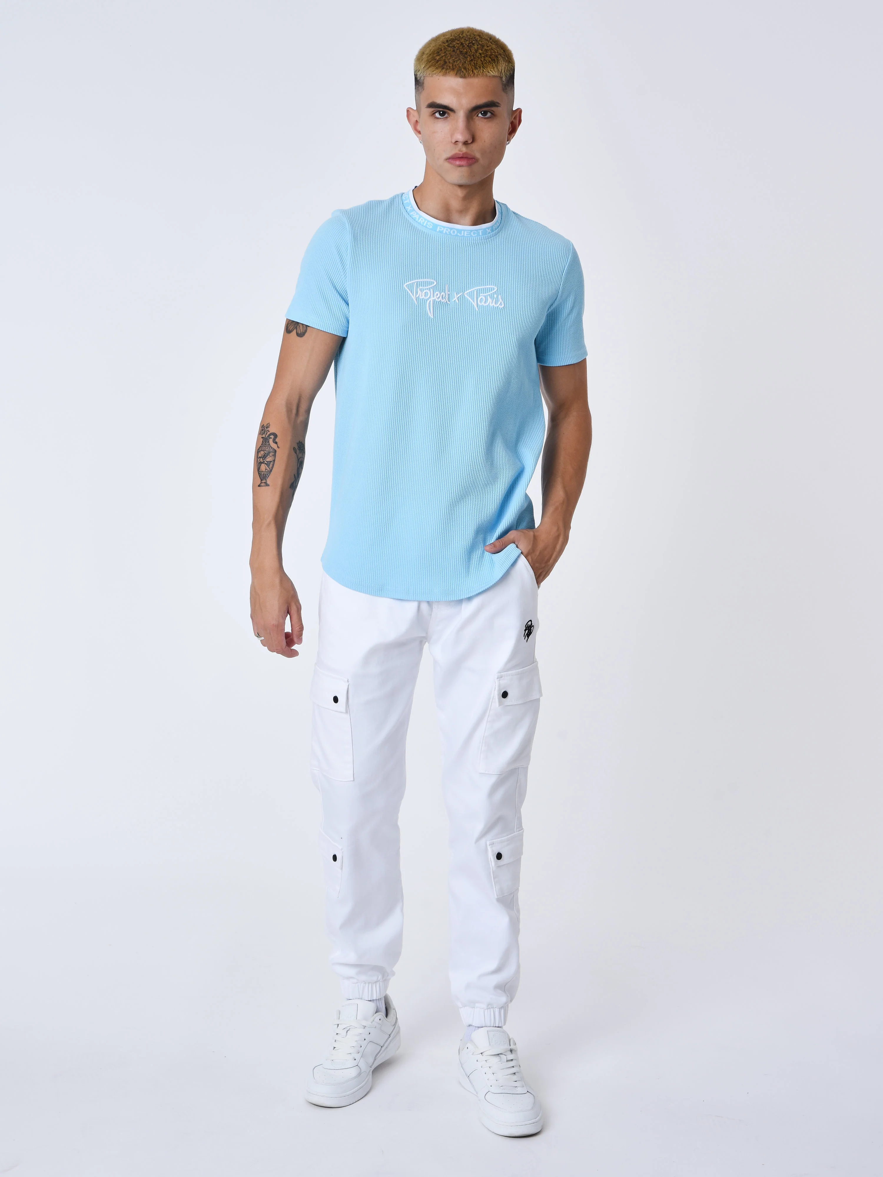 T-shirt texturé brodé - Image 3