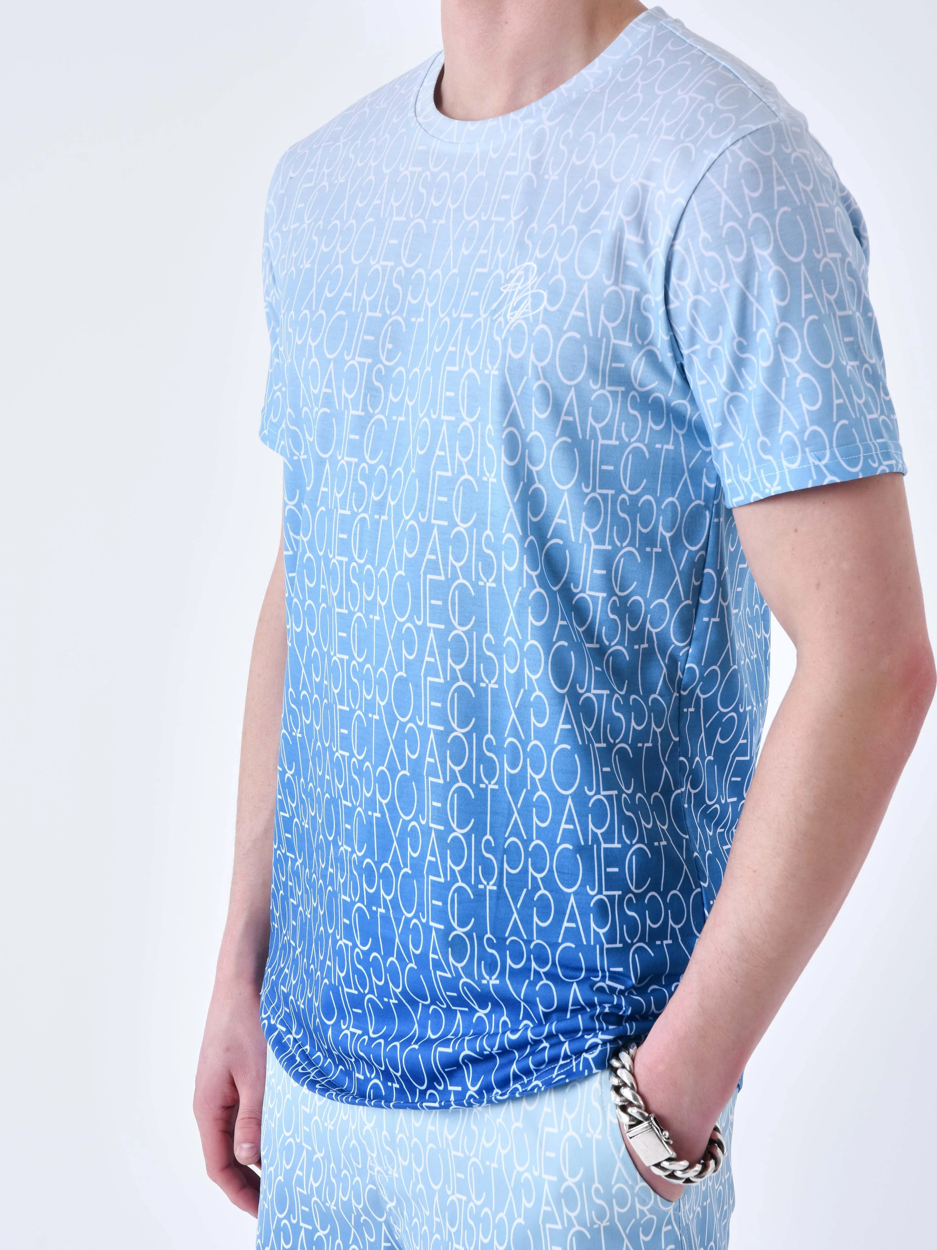 T-shirt à effet degradé bicolore et all over - Image 5