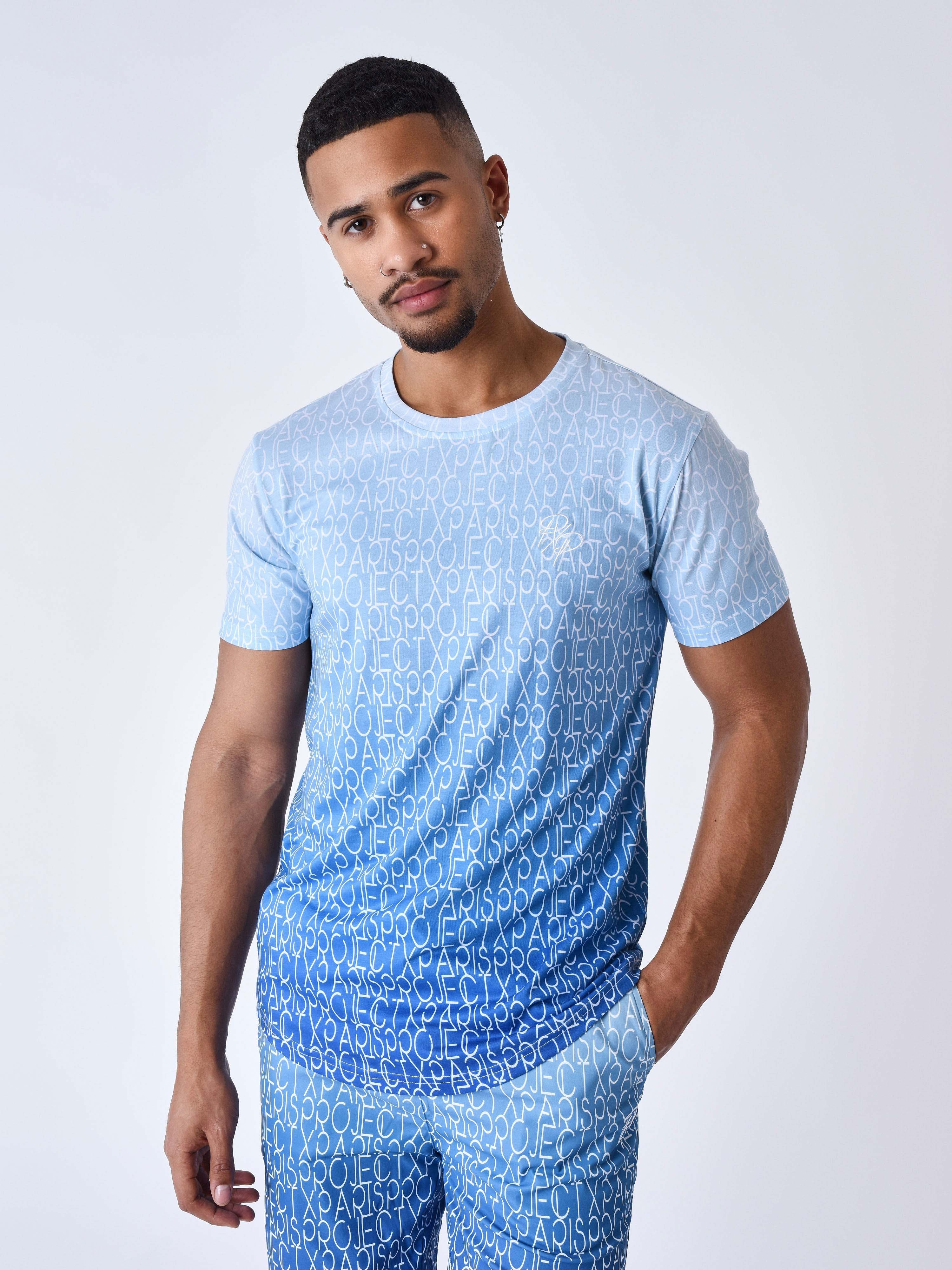 T-shirt à effet degradé bicolore et all over - Image 6