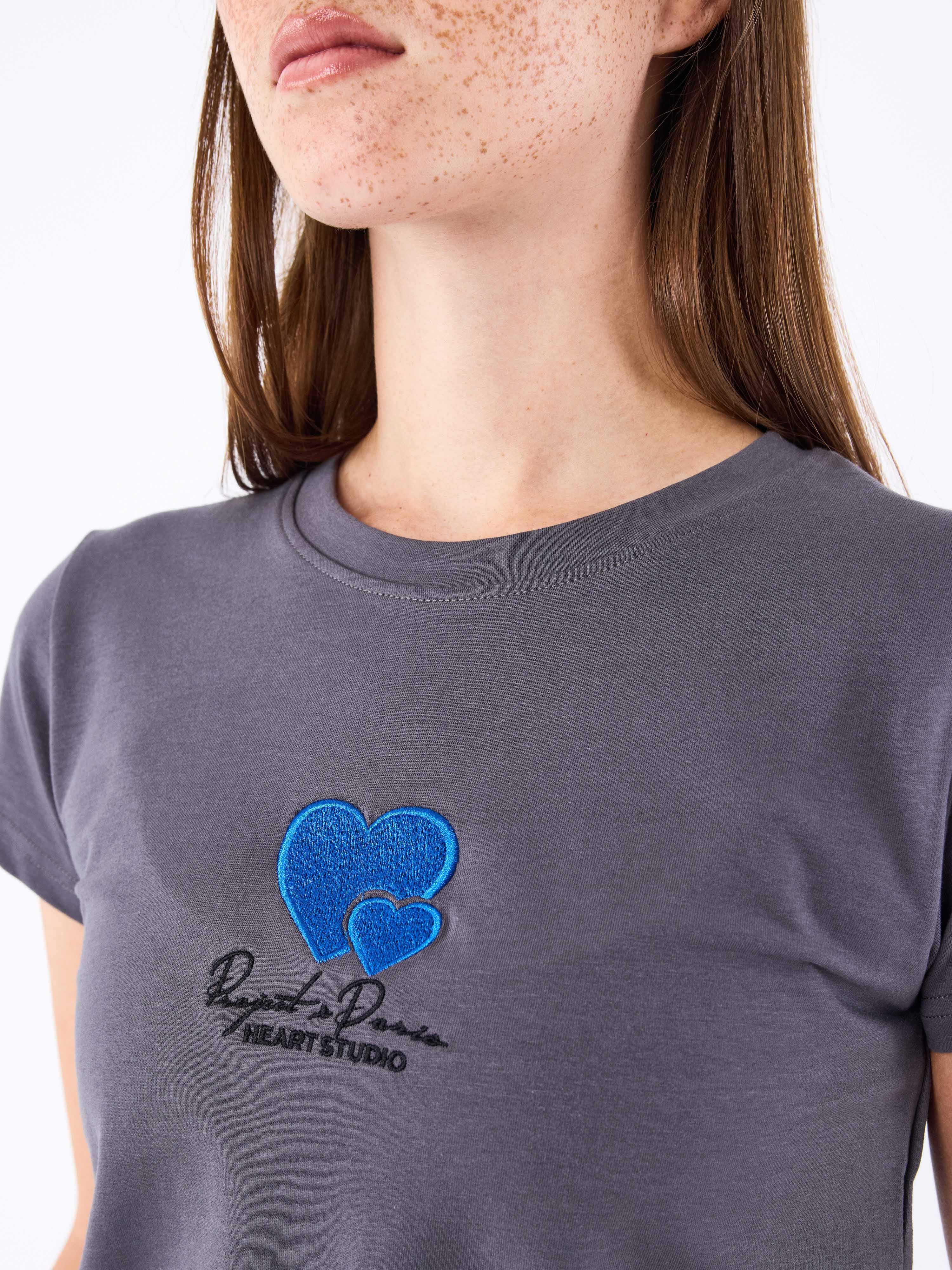 T-shirt broderie Cold hearts - Image 5