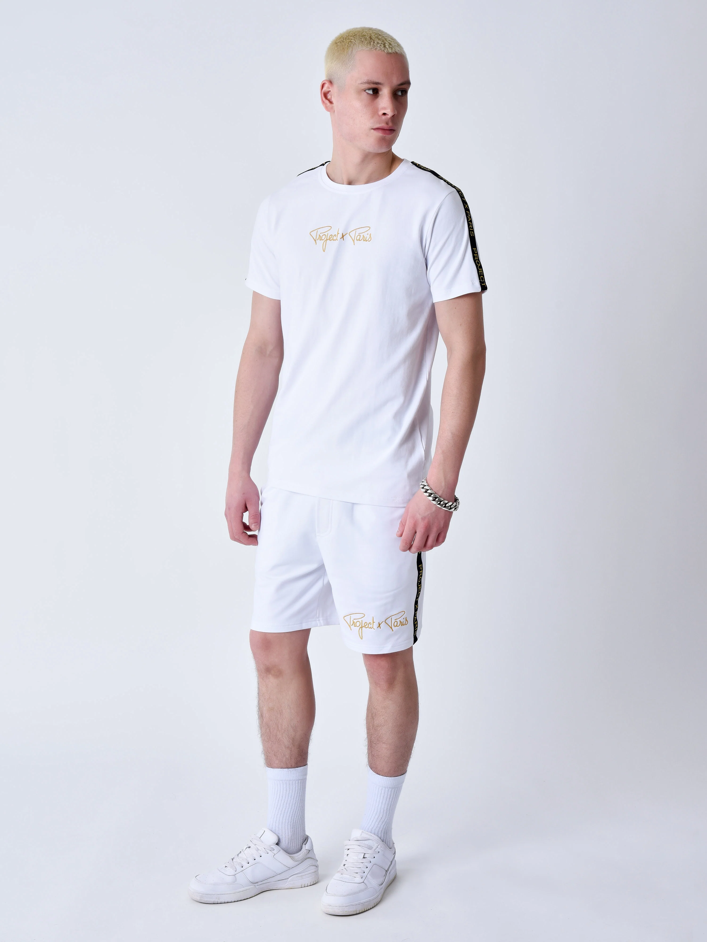 T-shirt classique Bandes brodé épaule - Image 3