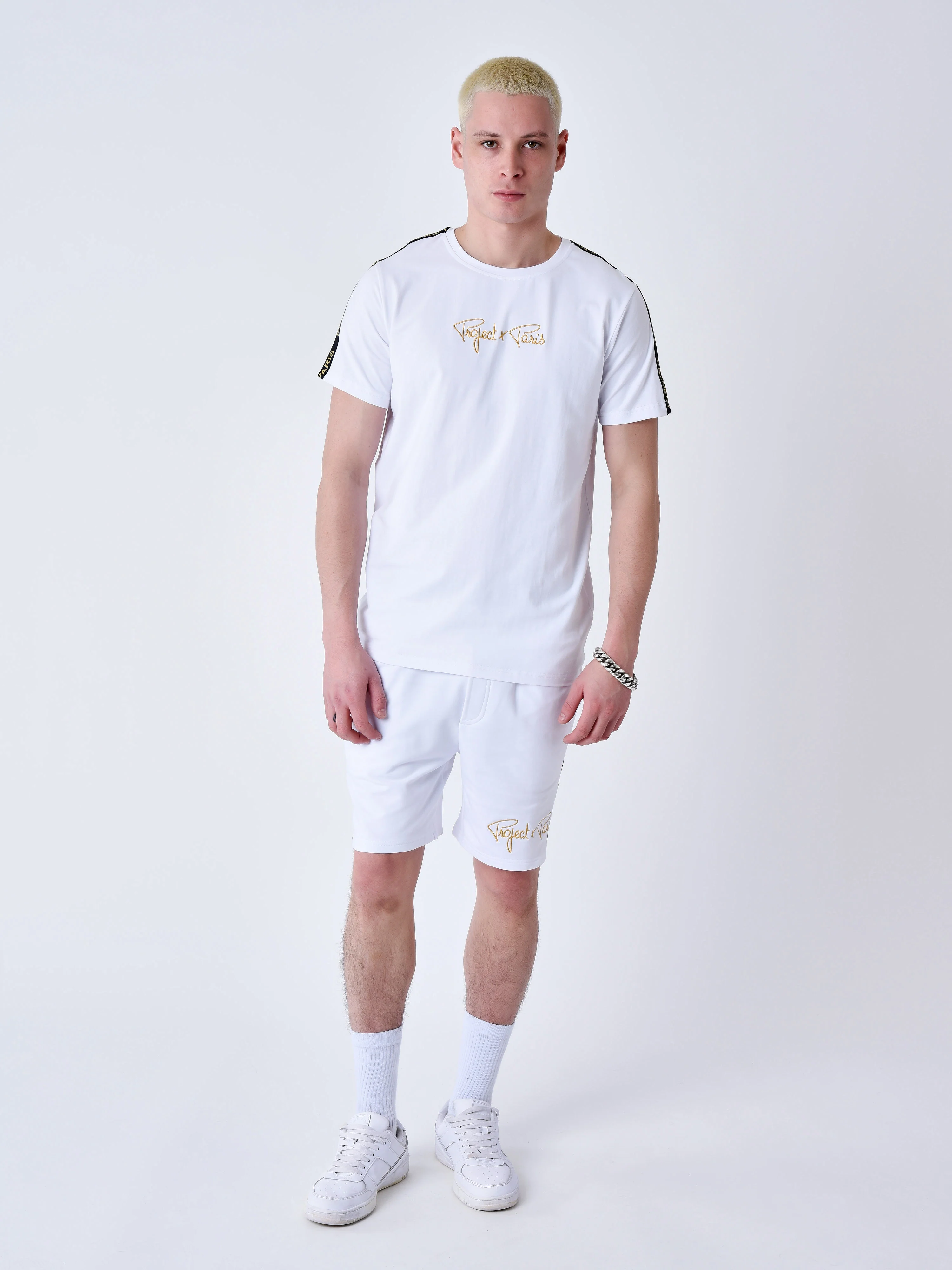 T-shirt classique Bandes brodé épaule - Image 6