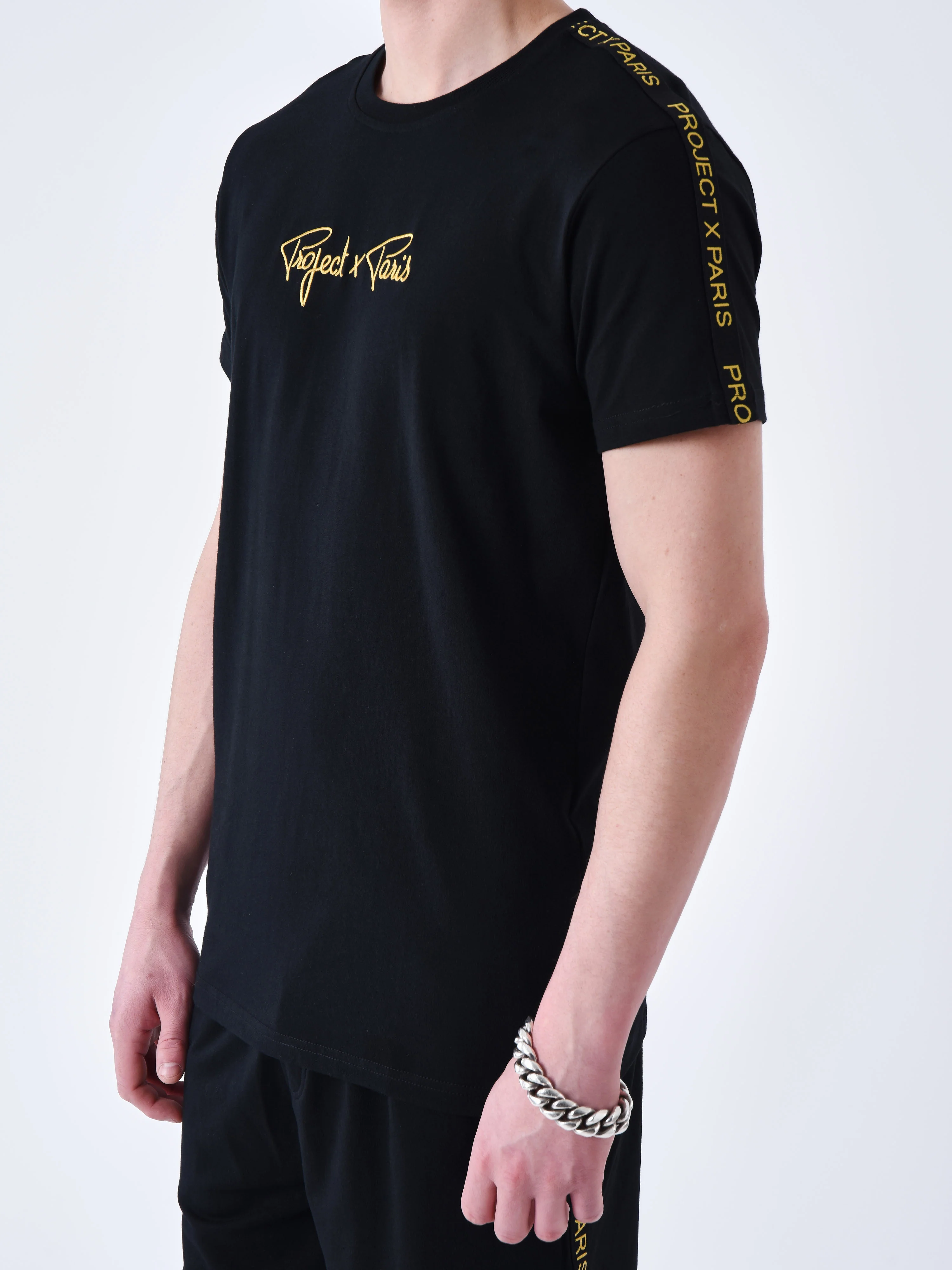 T-shirt classique Bandes brodé épaule - Image 5