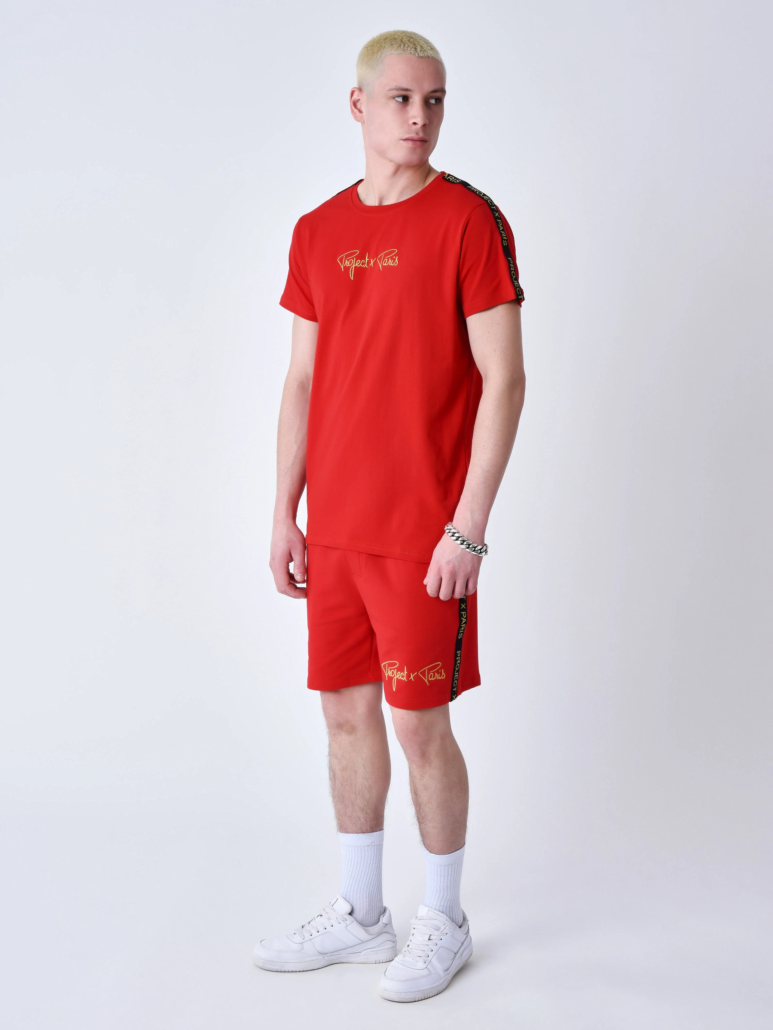 T-shirt classique Bandes brodé épaule - Image 5