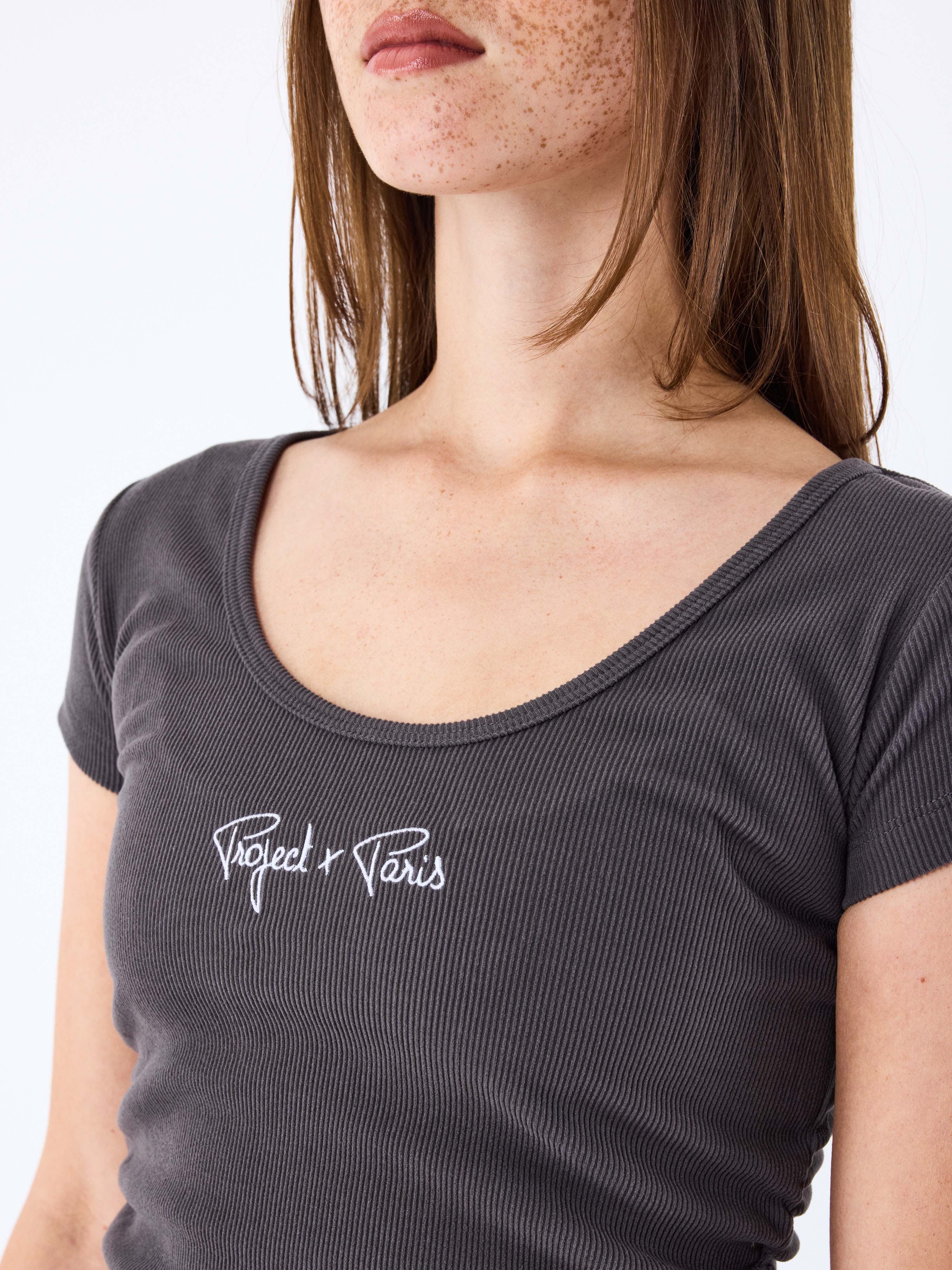 T-shirt côtelé Signature - Image 5