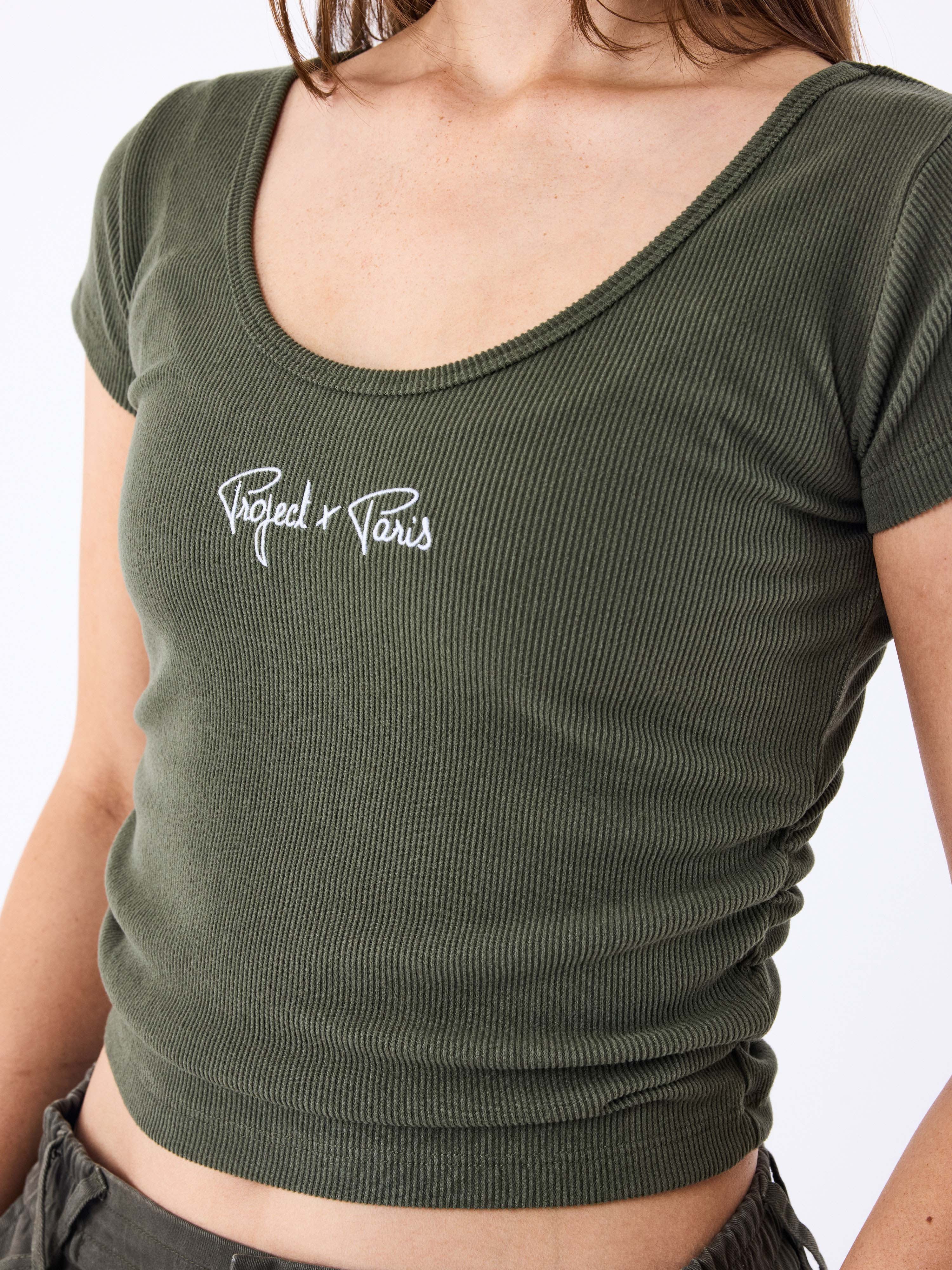 T-shirt côtelé Signature - Image 4