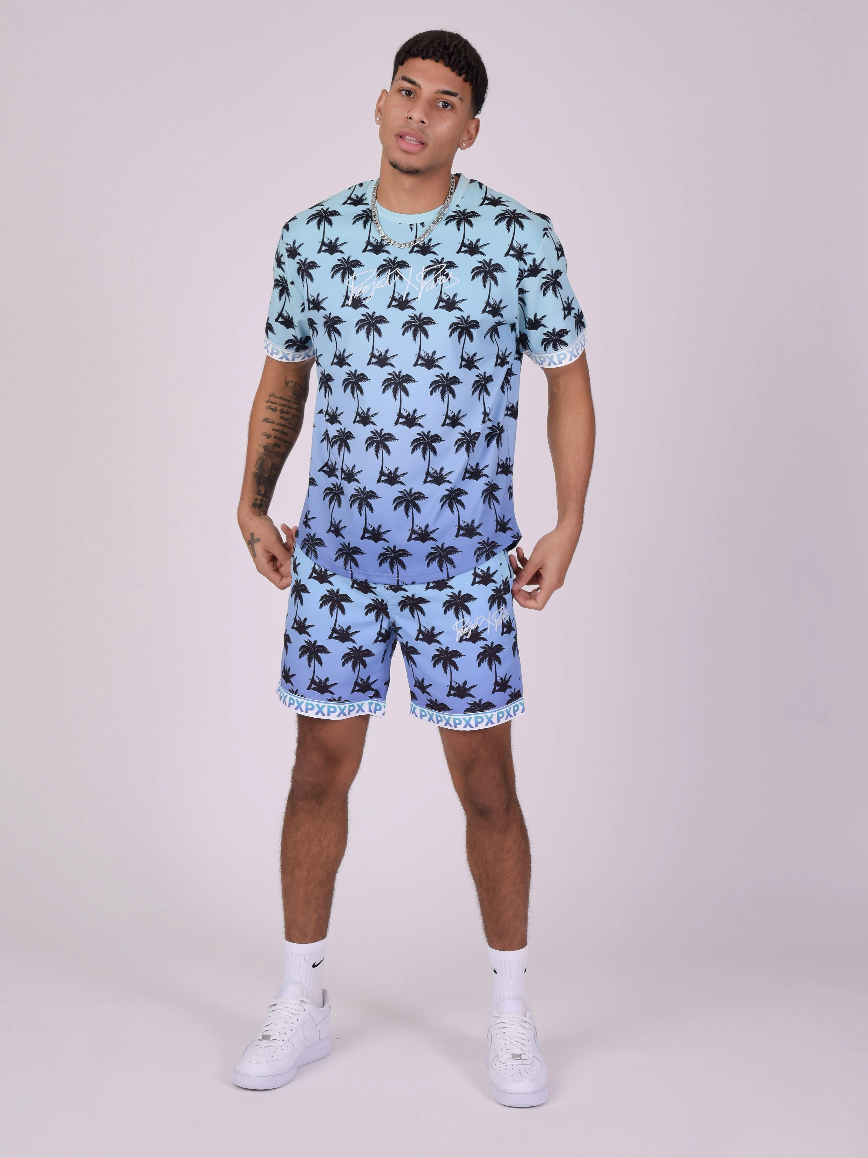 T-shirt imprimé palmier dégradé - Image 3