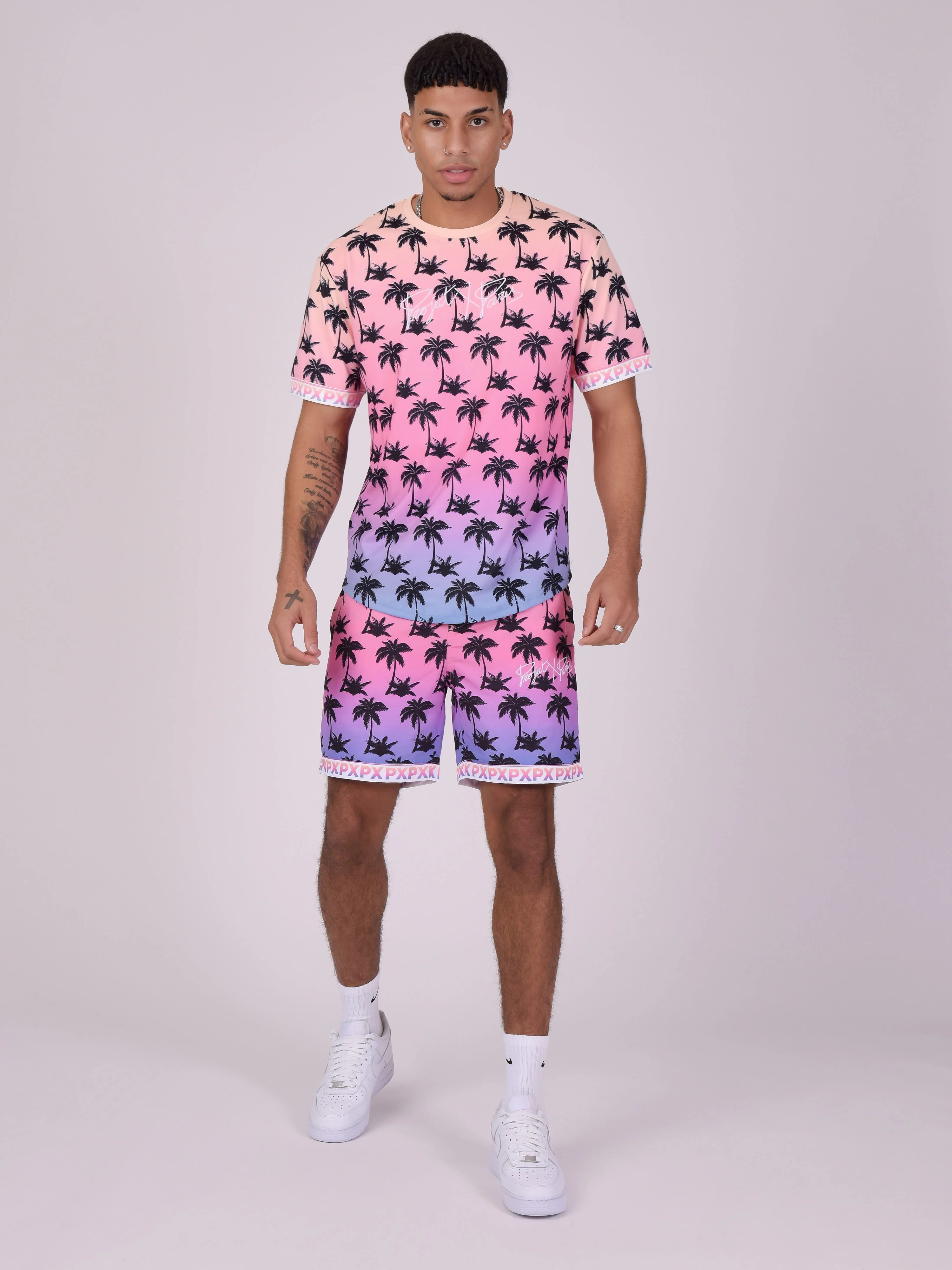 T-shirt imprimé palmier dégradé - Image 3