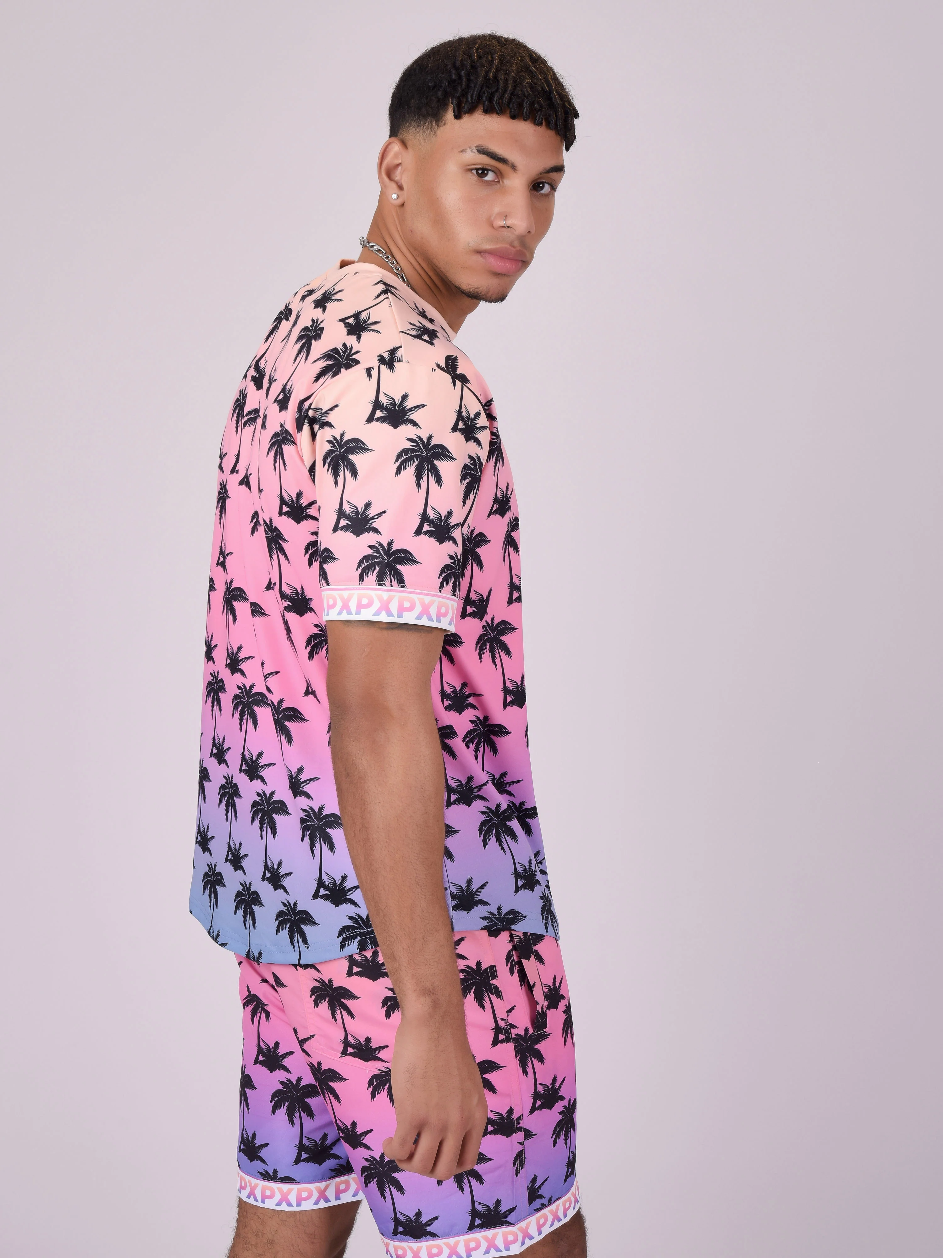 T-shirt imprimé palmier dégradé - Image 5