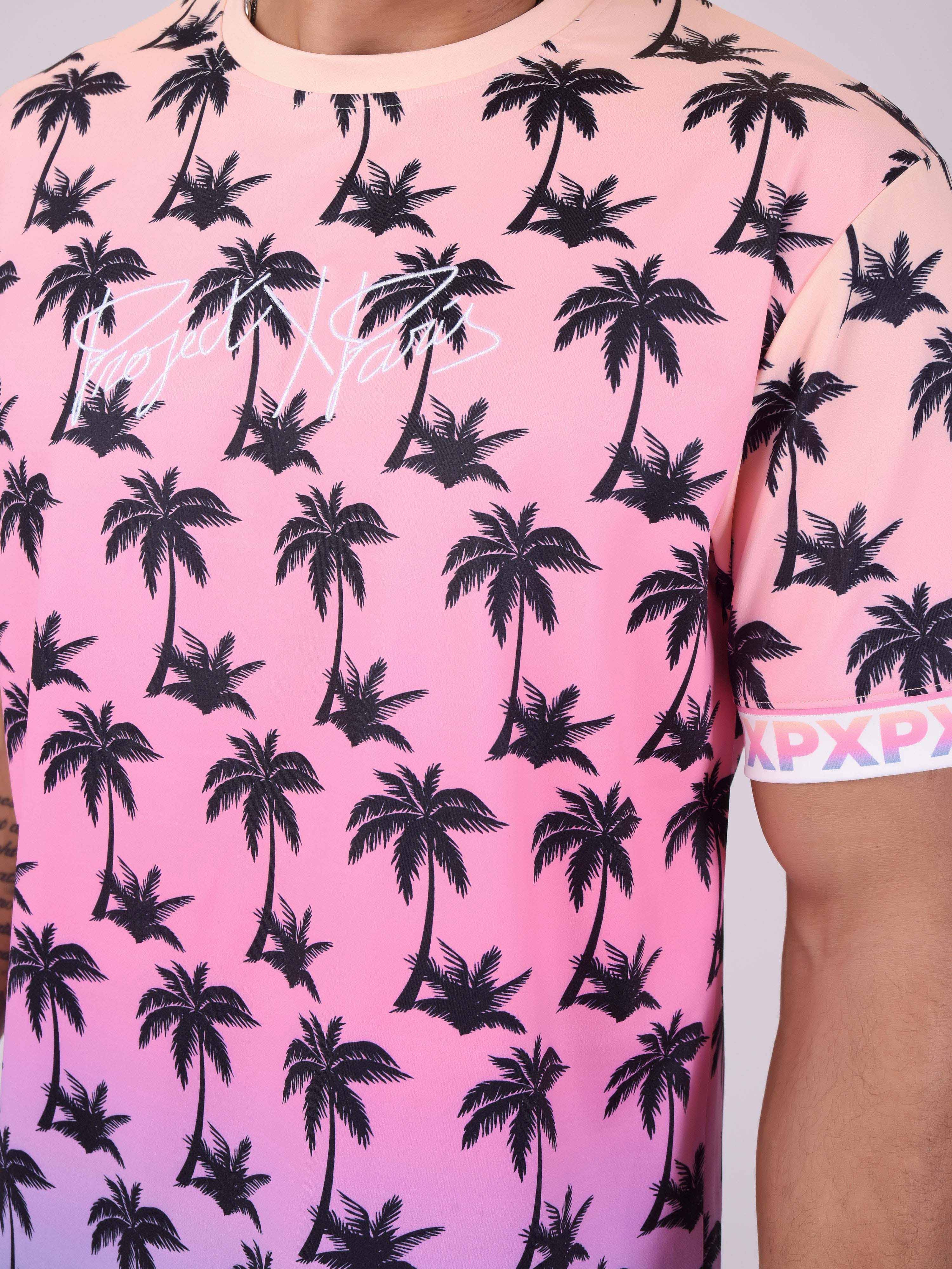 T-shirt imprimé palmier dégradé - Image 6