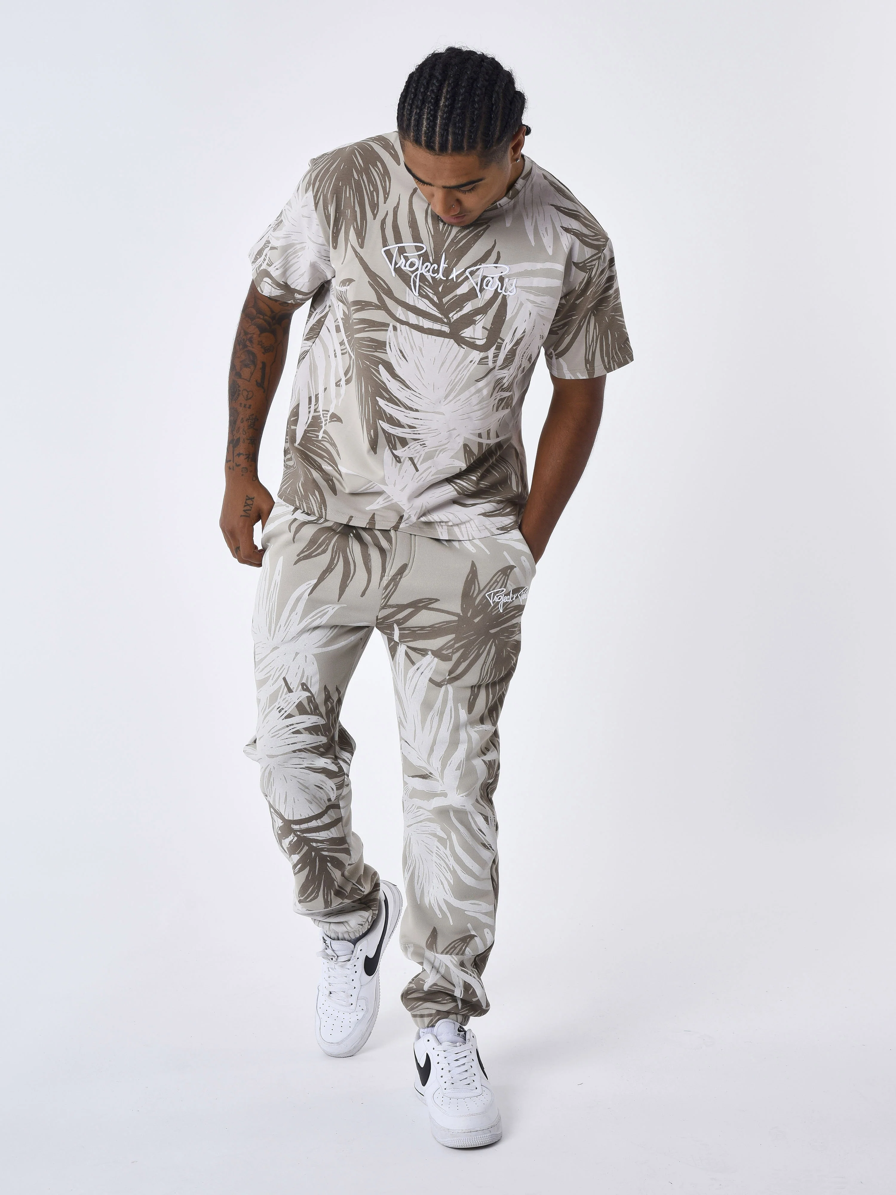 T-shirt motif all over feuilles de palmier - Image 5