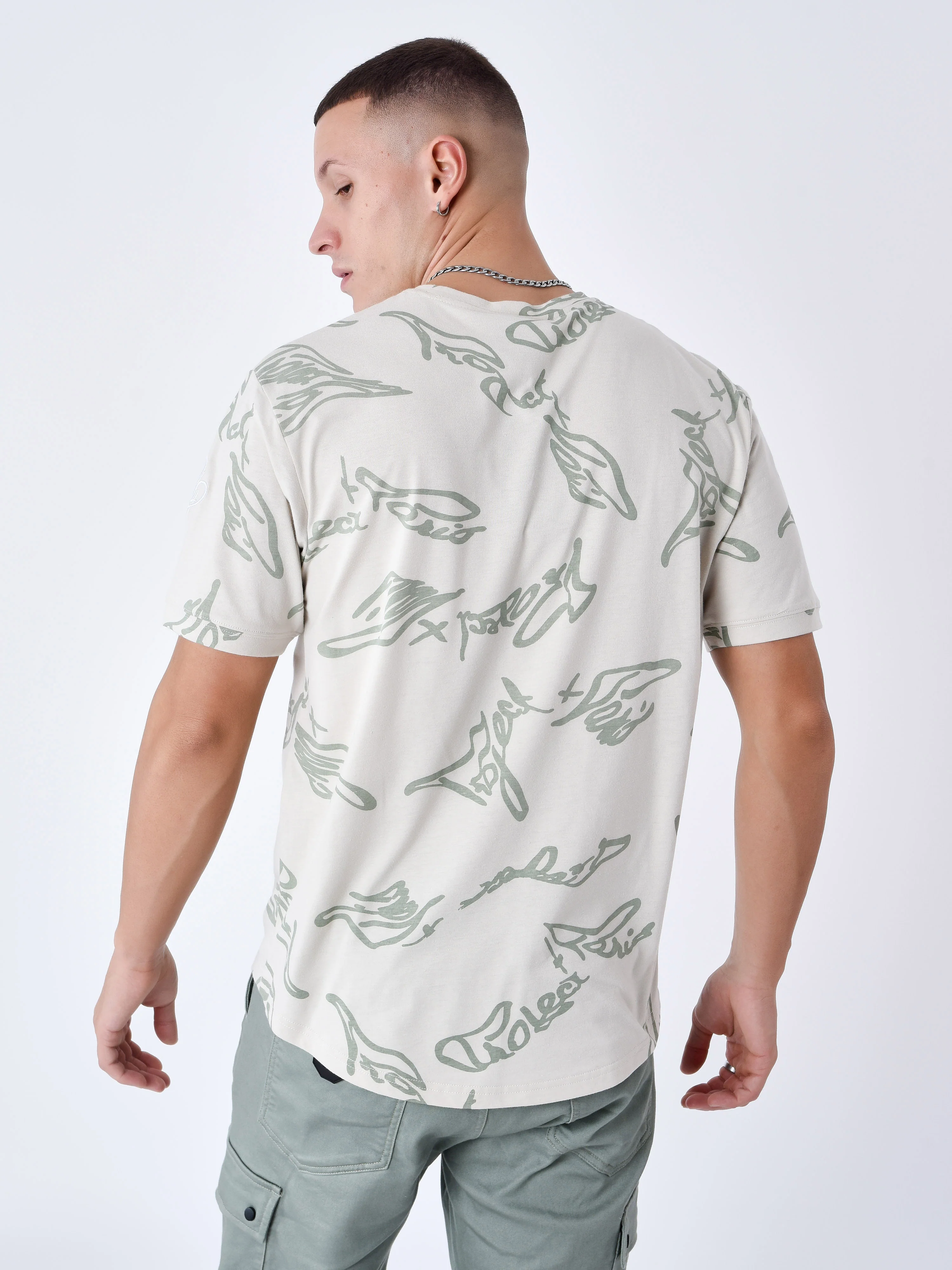 T-shirt motif Signature fluide - Image 2