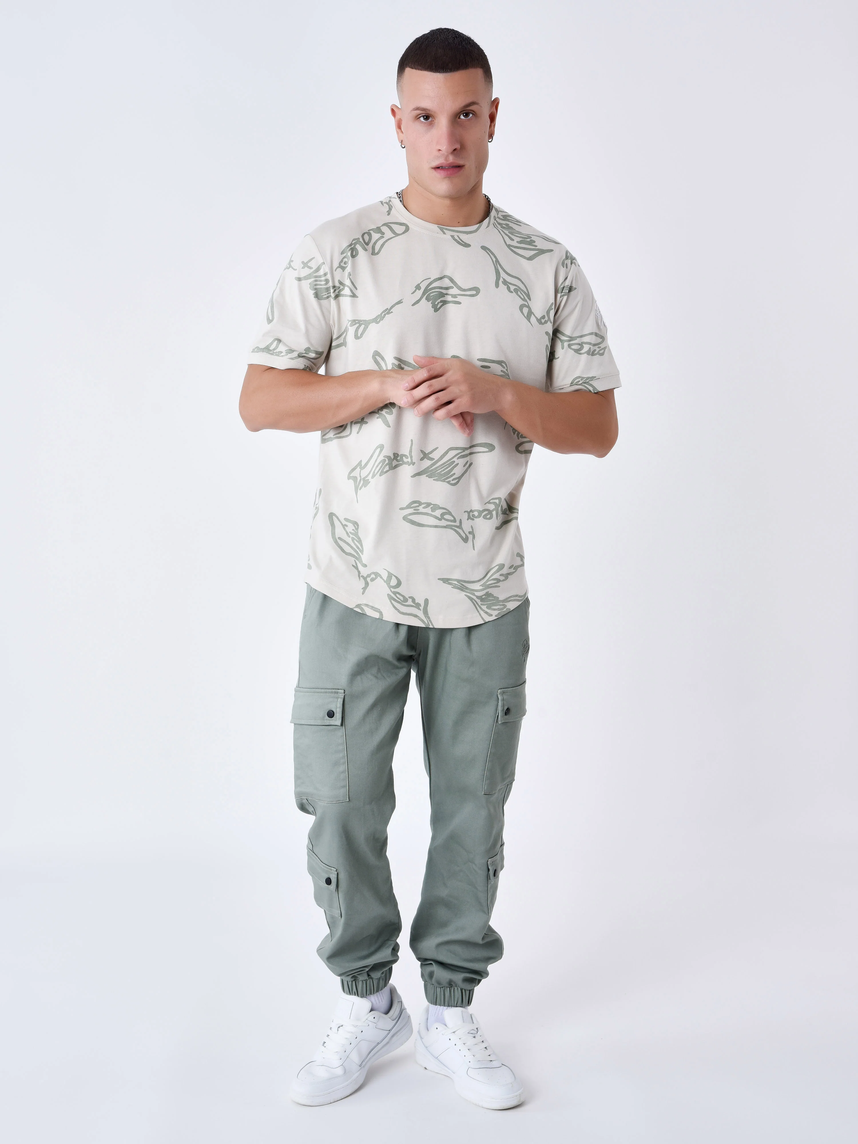 T-shirt motif Signature fluide - Image 3