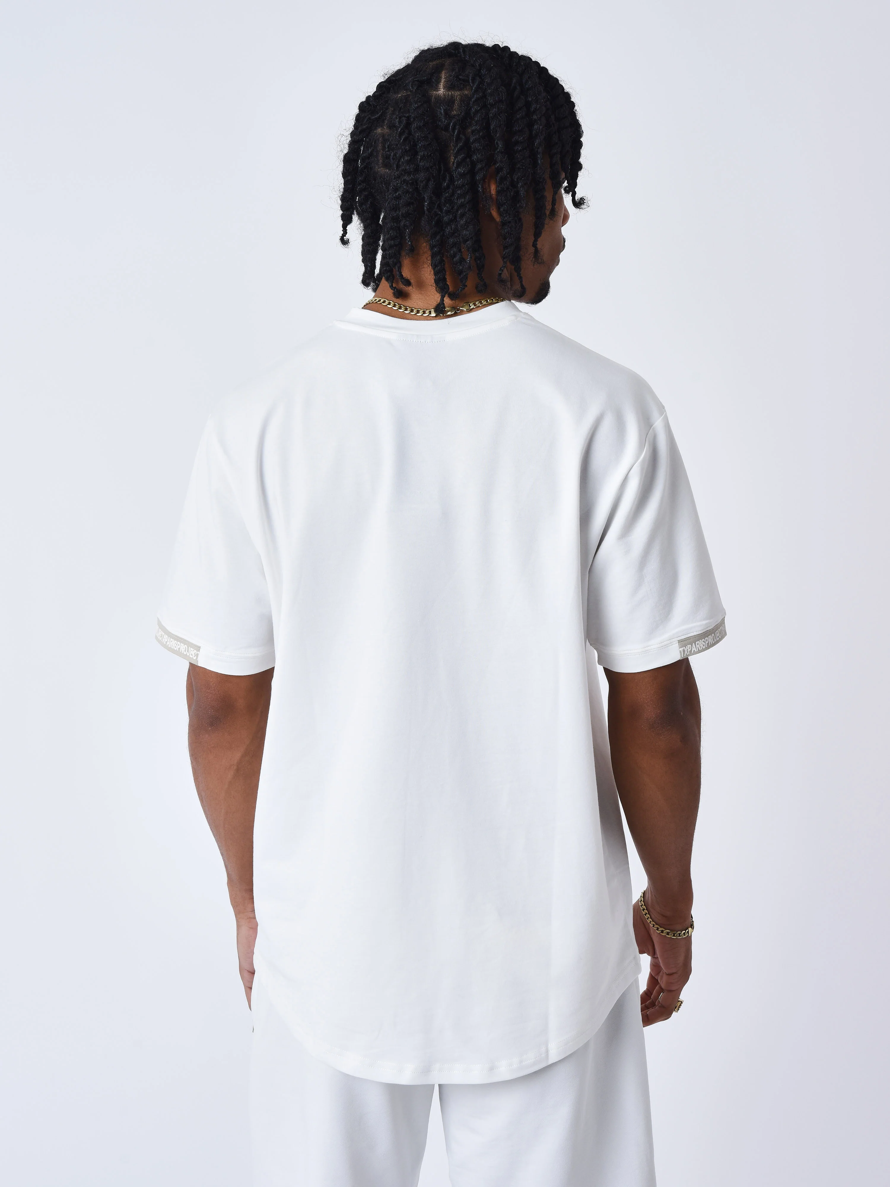 T-shirt uni avec bande logo - Image 2