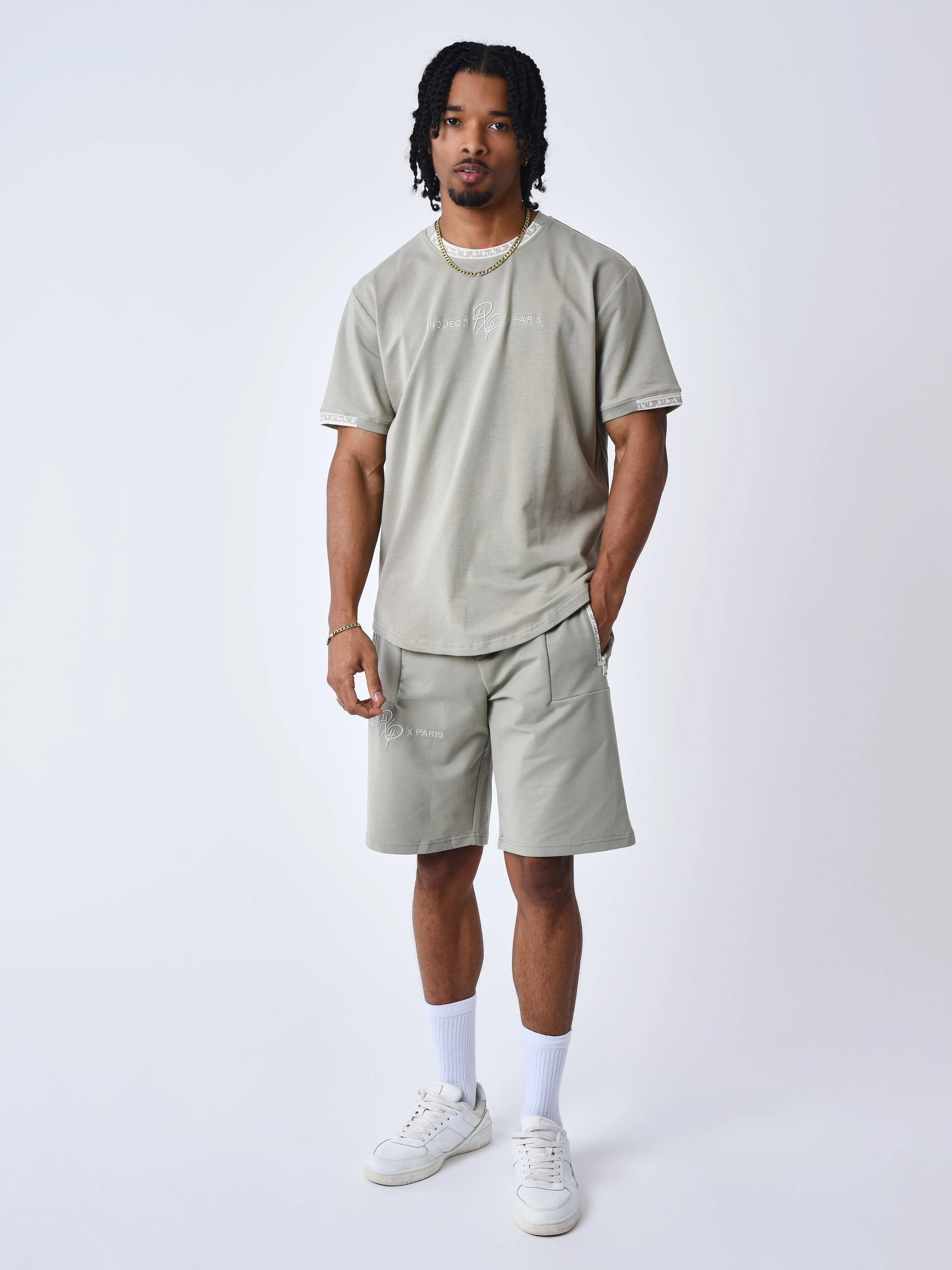 T-shirt uni avec bande logo - Image 3