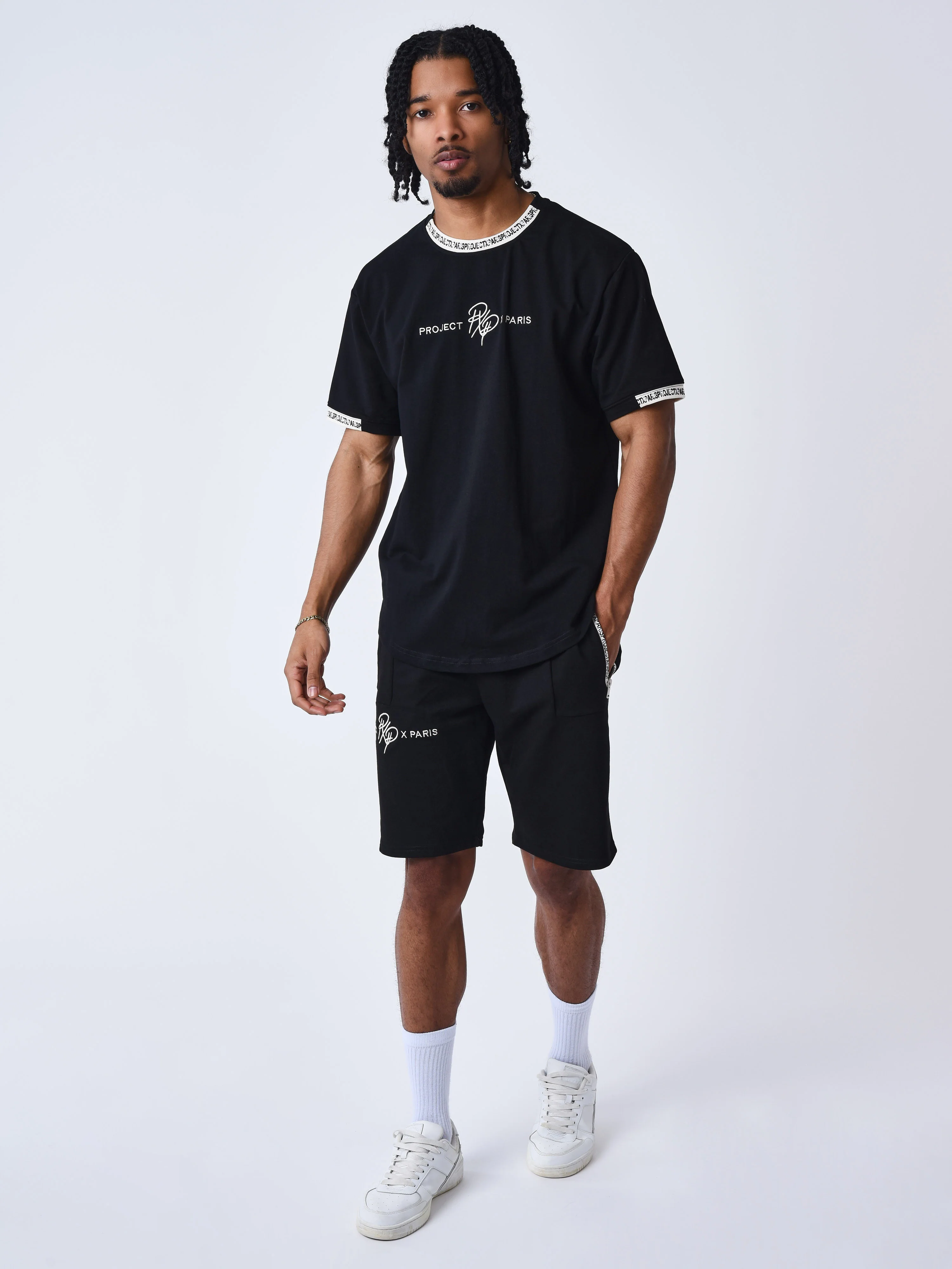 T-shirt uni avec bande logo - Image 3