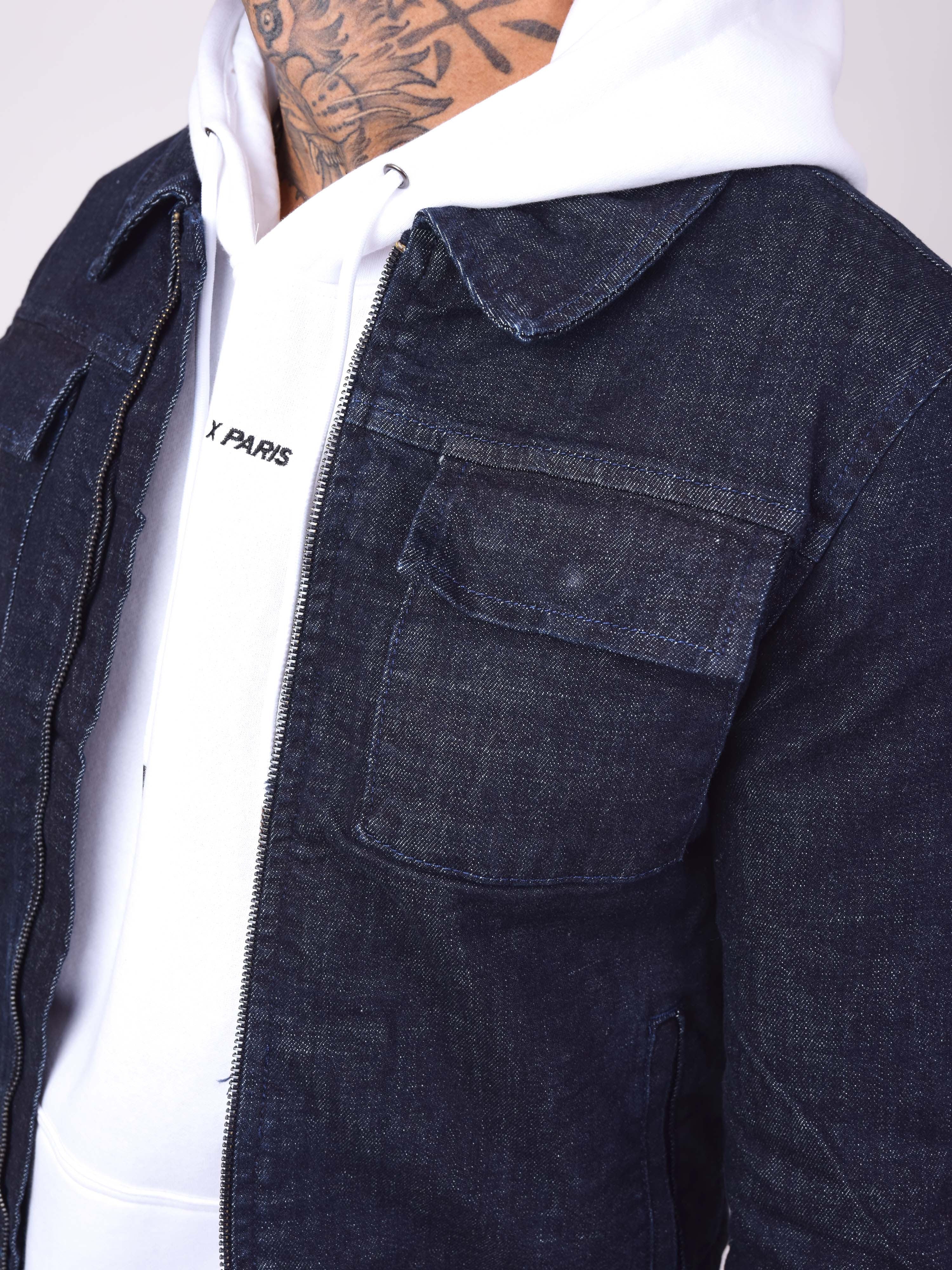 Veste en denim brut Ă zip - Image 5