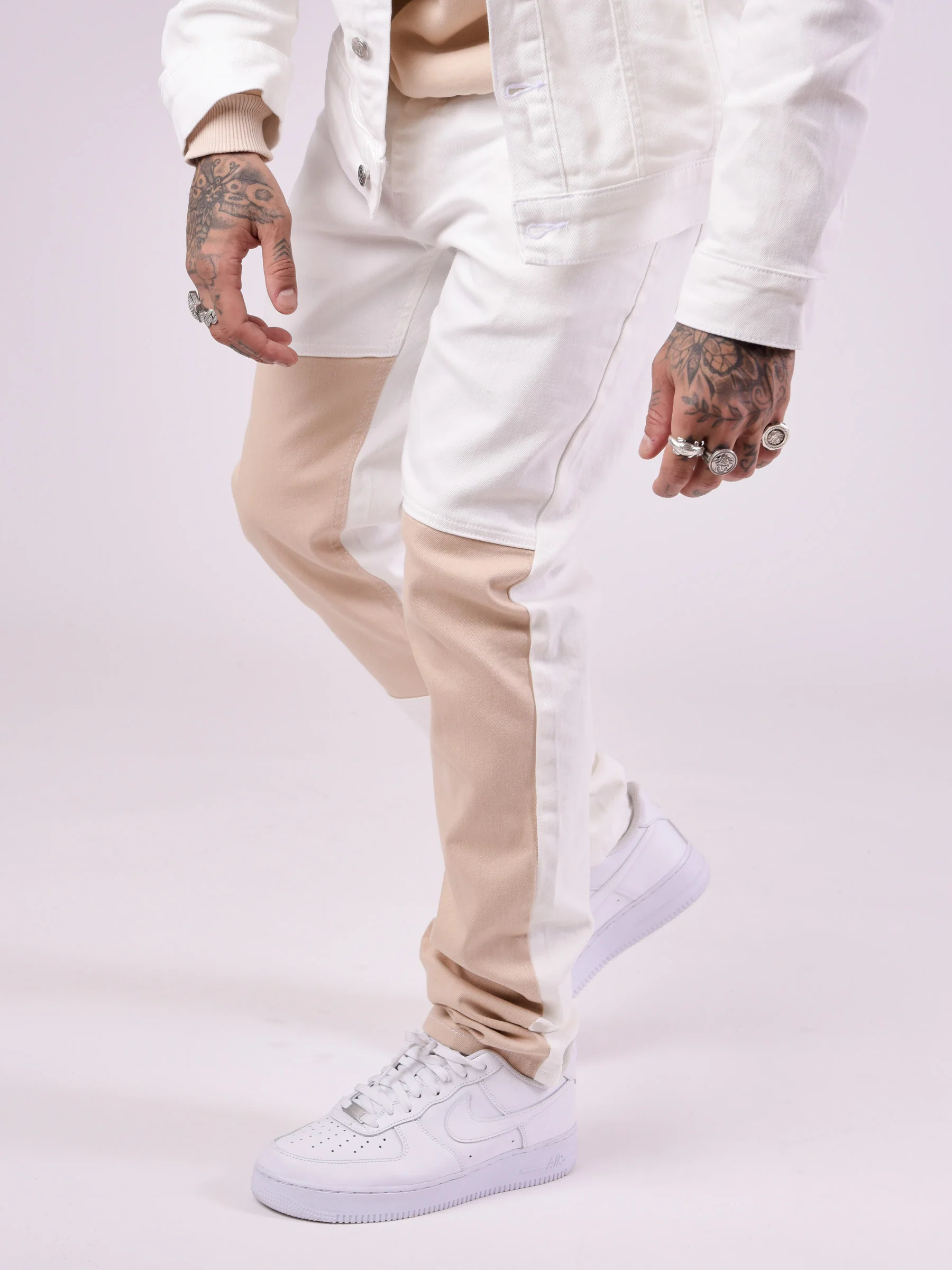 Pantalon denim bicolore - Image 7