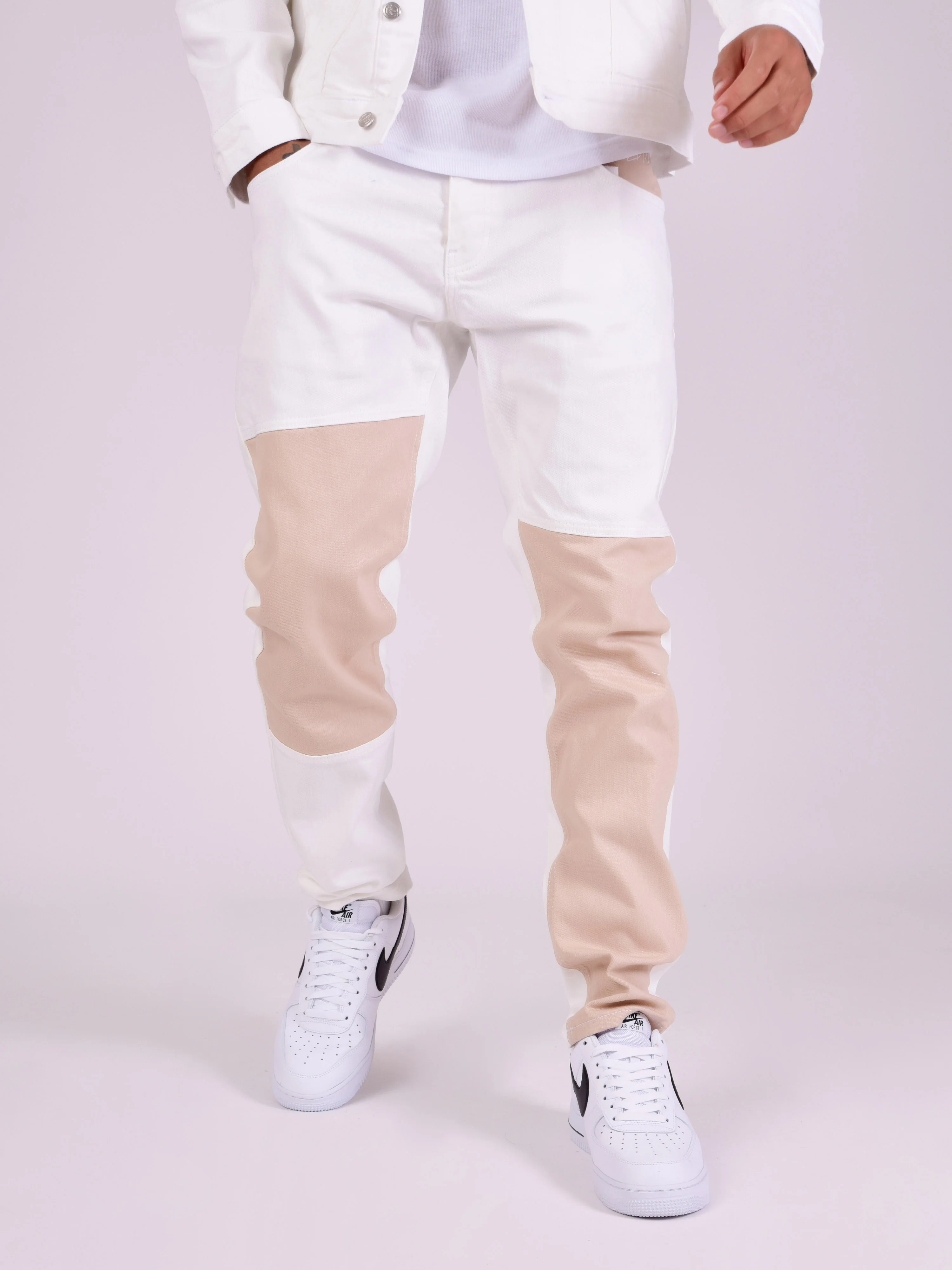Pantalon denim bicolore - Image 9